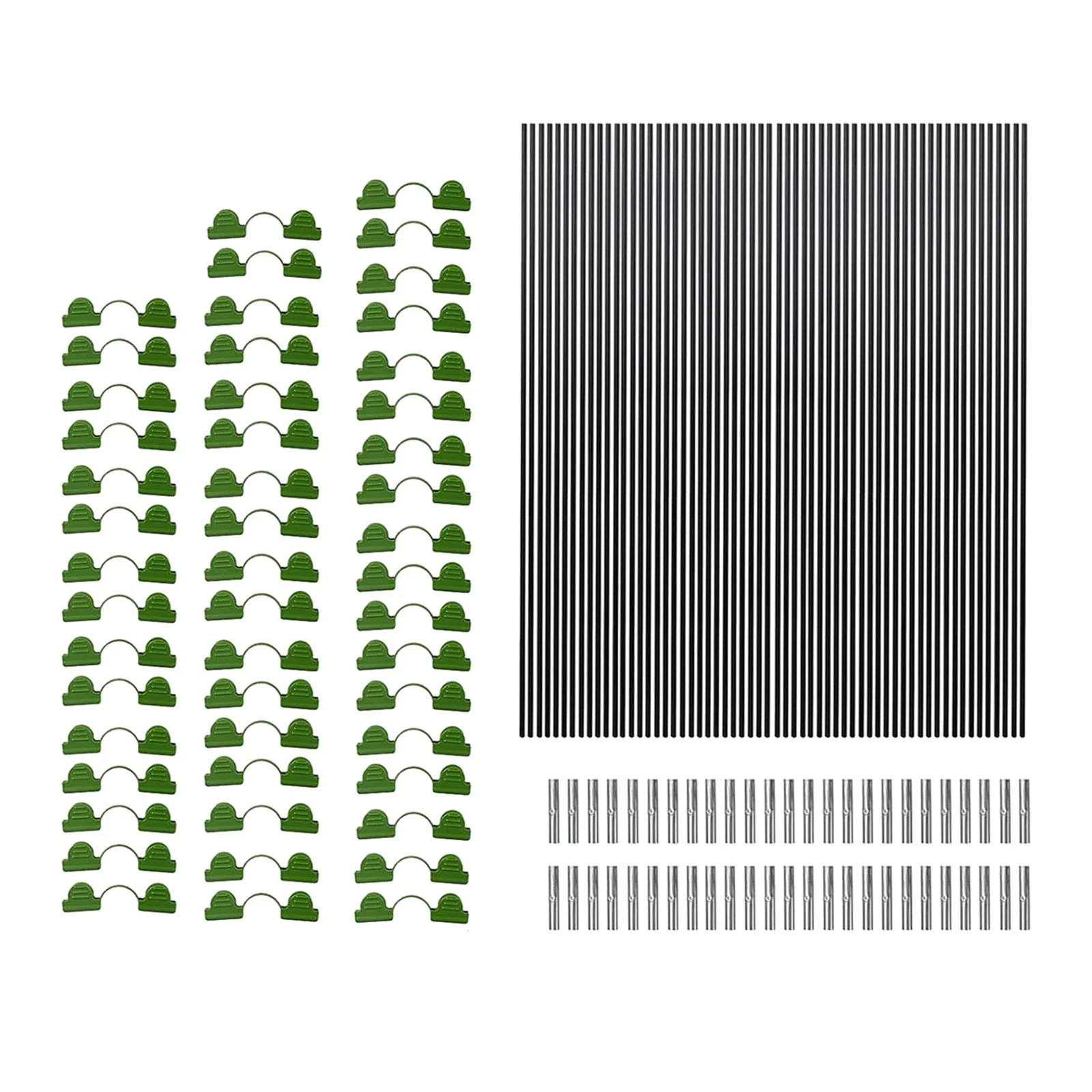 Gazechimp Garden Hoops for Raised Beds Fiberglass Frame Plant Hoops Garden Arch Greenhouse 60pcs