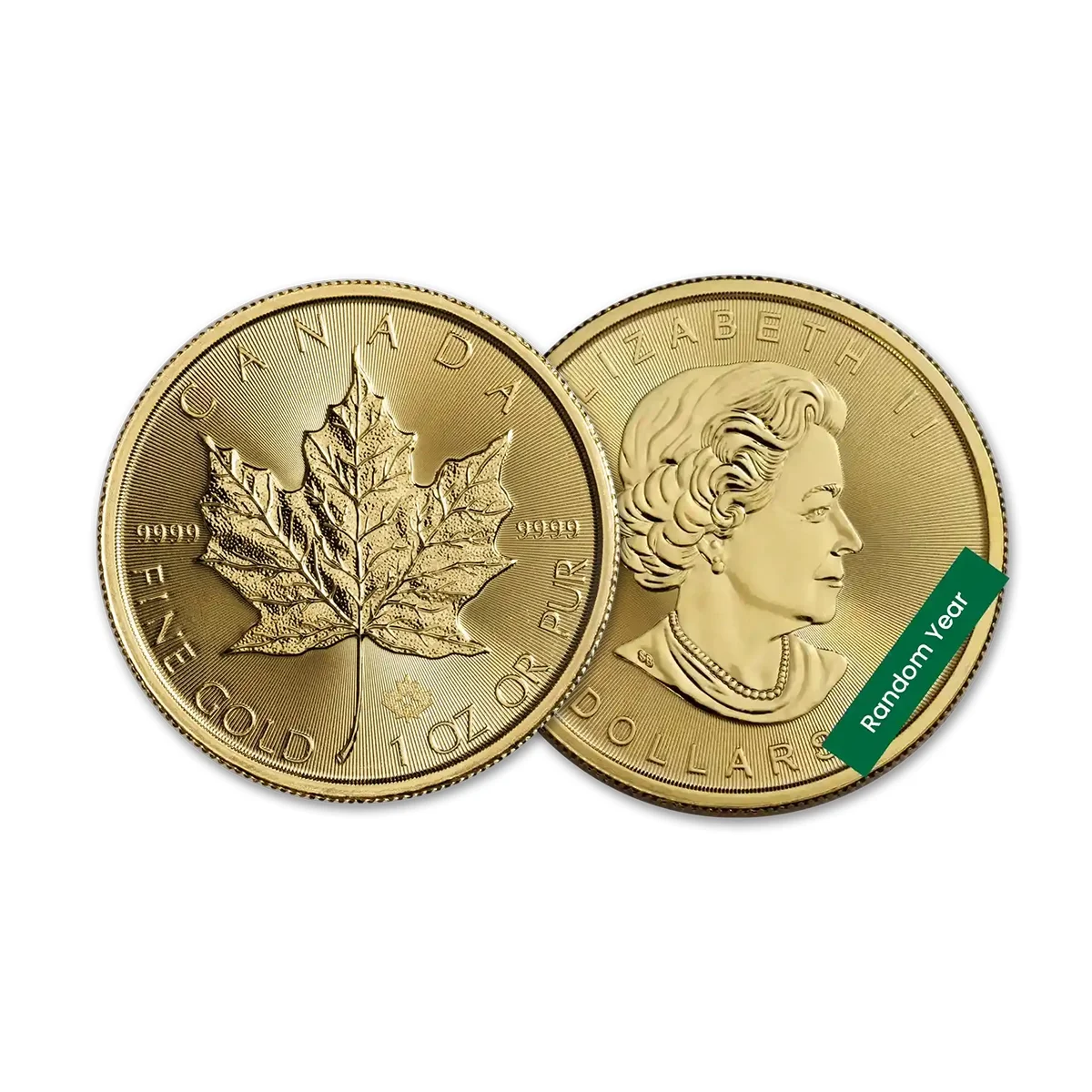 1 oz Gold Maple Leaf Coin BU - Random Year - 2 Coins