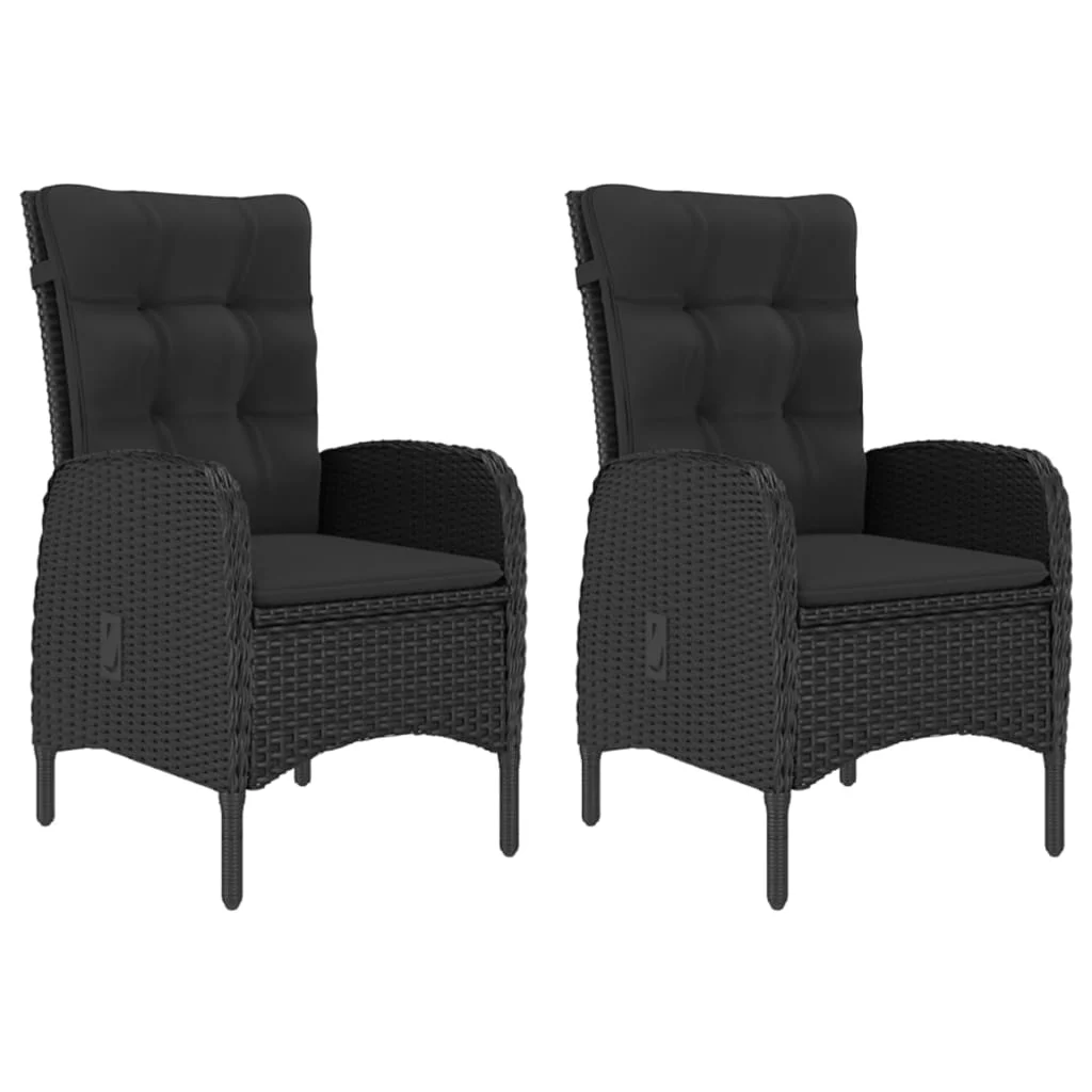 moobody 3 Piece Patio Dining Set Black