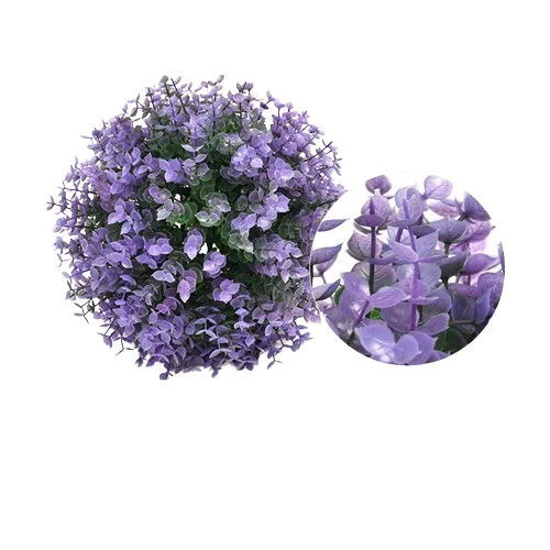 Nvzi-a artificial plant boxwood decorative grass lifelike plant decoration, used for courtyard balcony decoration before weddings, 35cm rose colored front porch decoration (lake blue)