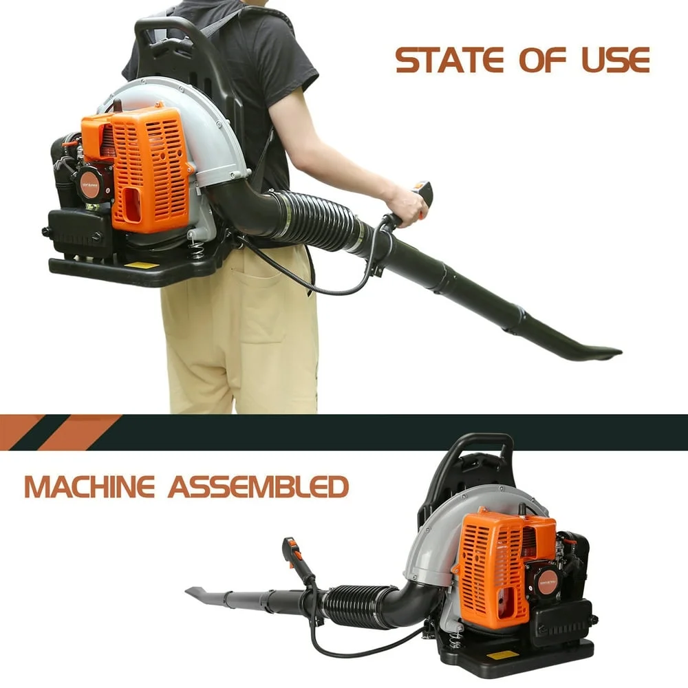 NEWCE   63CC Leaf Blower  2-Stroke Backpack Gas Powered Leaf Blower  Snow Blower Leaf Blower for Dust  Snow Debris Yard