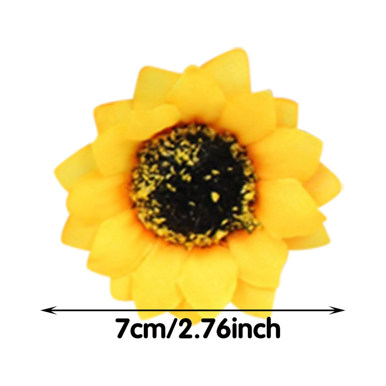 HALJEN Artificial Outdoor 25Pcs Artificial Silk Sunflower Head Wedding Party Home Office Decor Crafts 7Cm Artificial Silk Sunflower Wedding Fall Autumn Party Floral Wreath Accessories