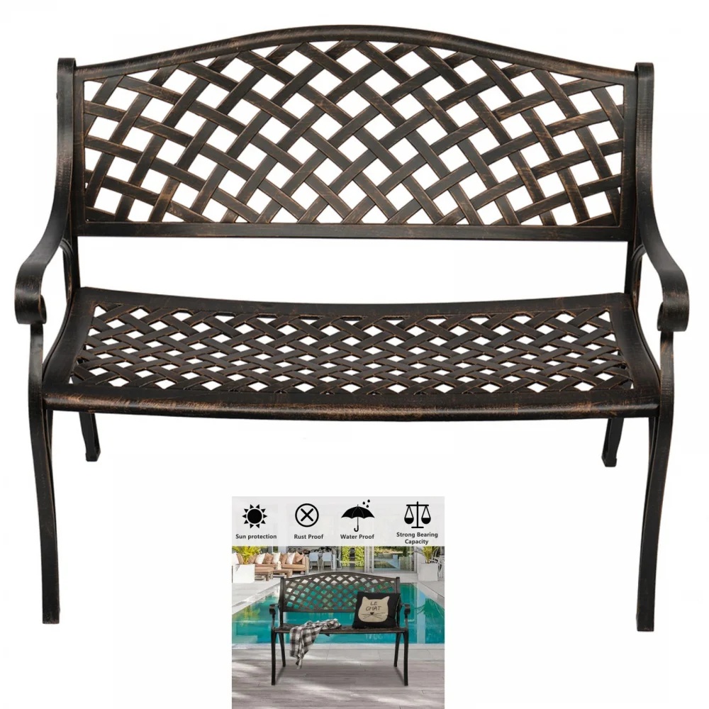 YAHAOLHGD Bench With Mesh Backrest Seat Surface 40.5