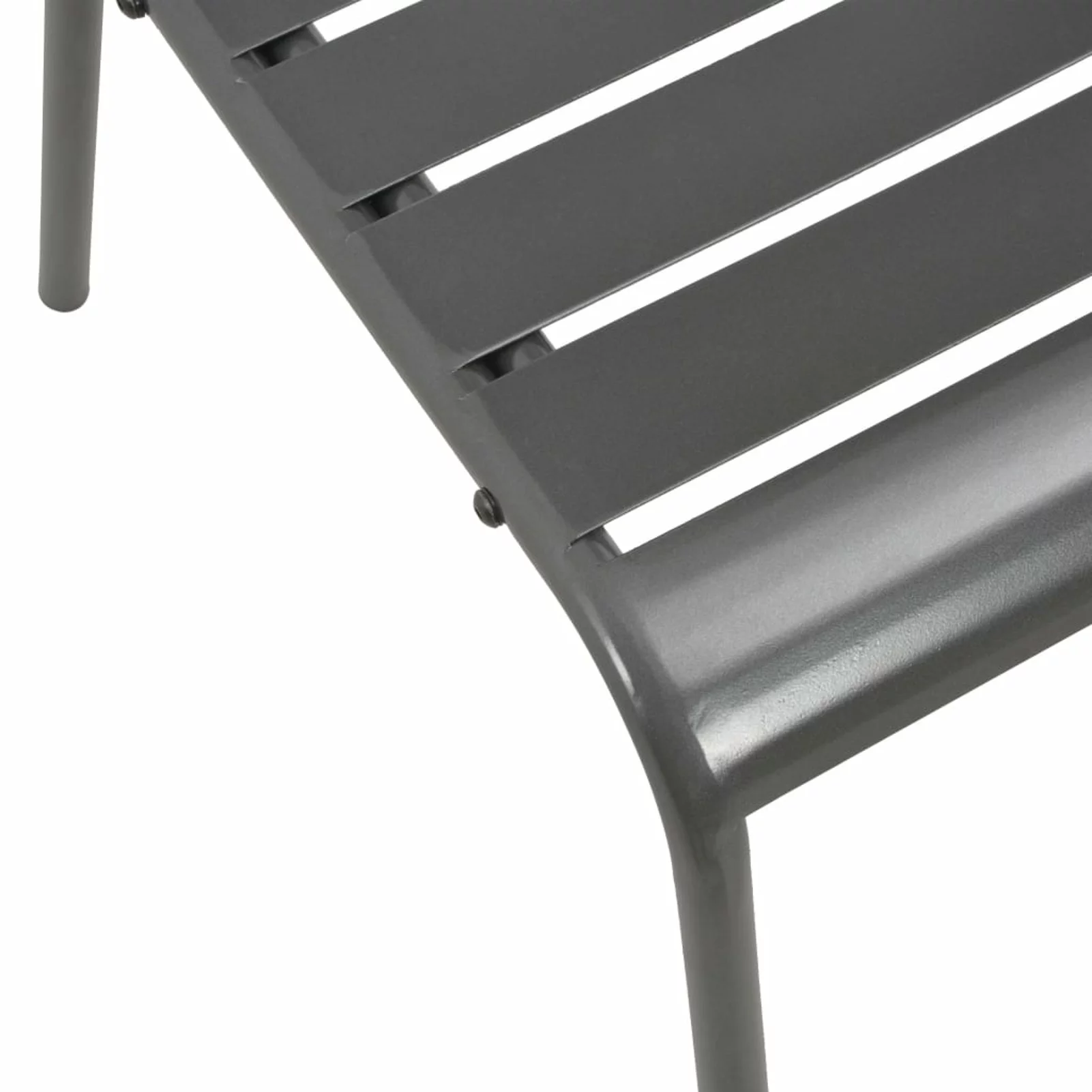 Carevas Stackable Patio Chairs 2 pcs Steel Gray