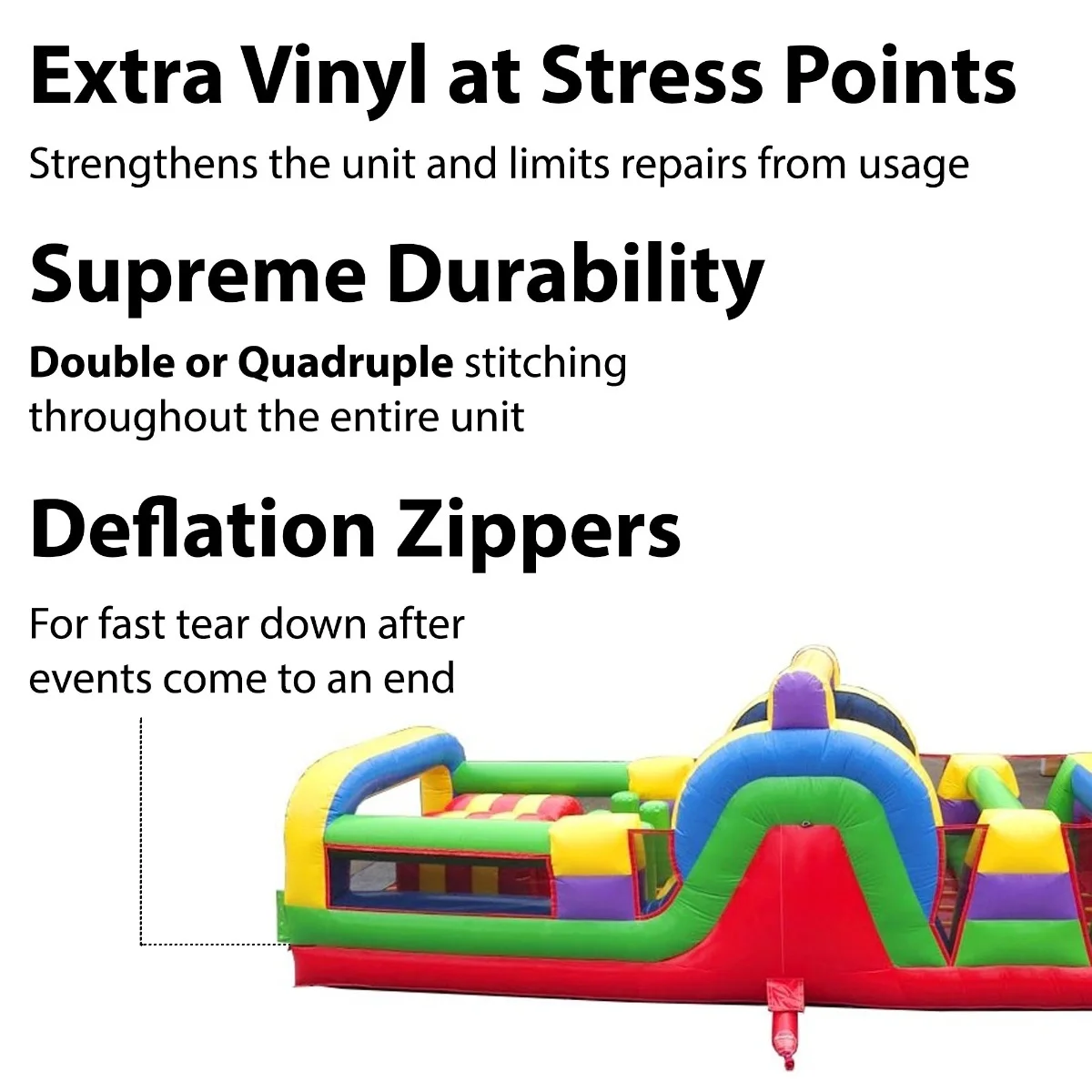 TentandTable Commercial Inflatable Obstacle Course, Retro