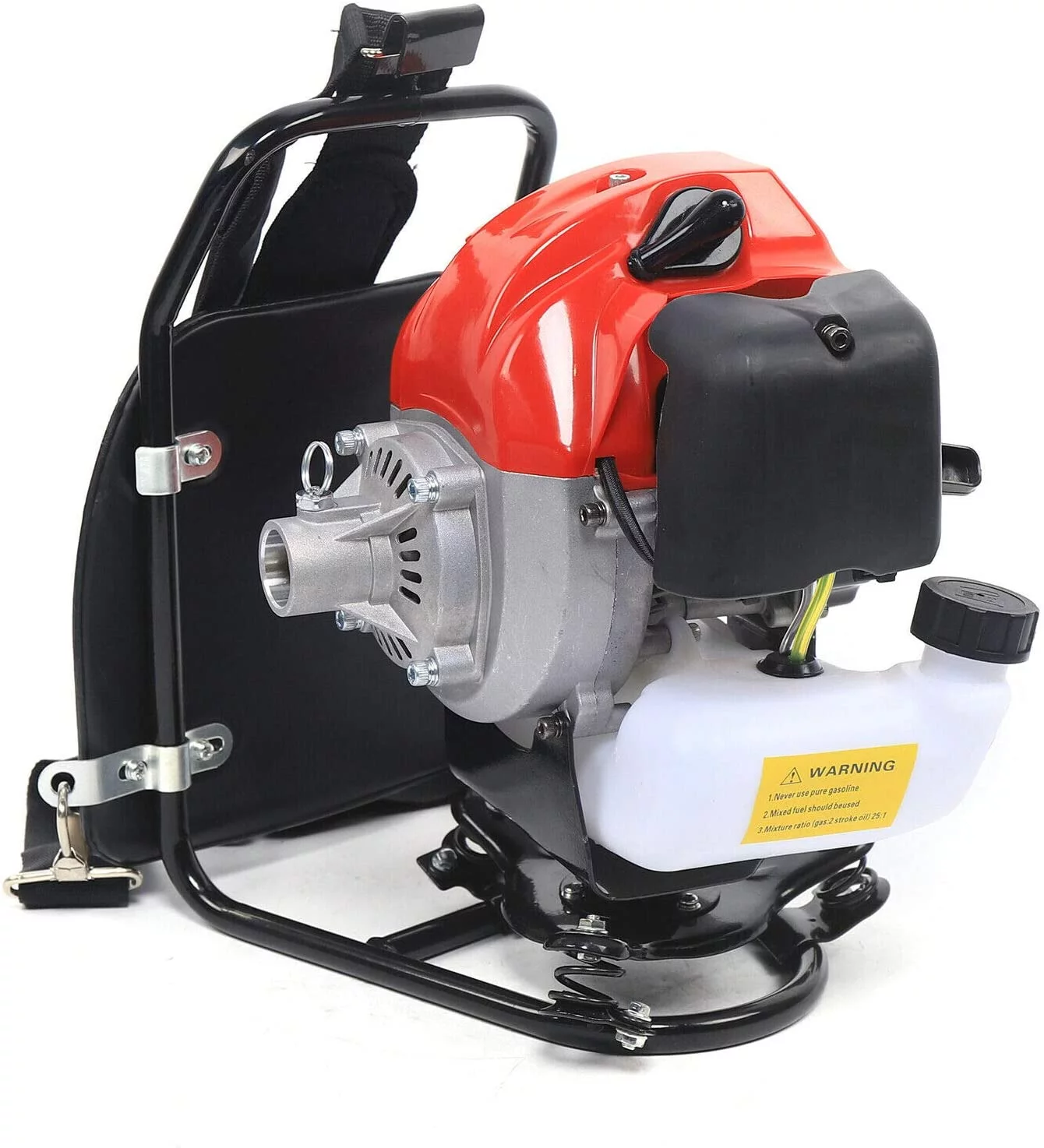 Fetcoi Tiller Cultivator, 52CC 1.7HP 2 Stroke Gas Powered Backpack Garden Rototiller Cultivator Hedge Trimmer Yard Tilling Tool