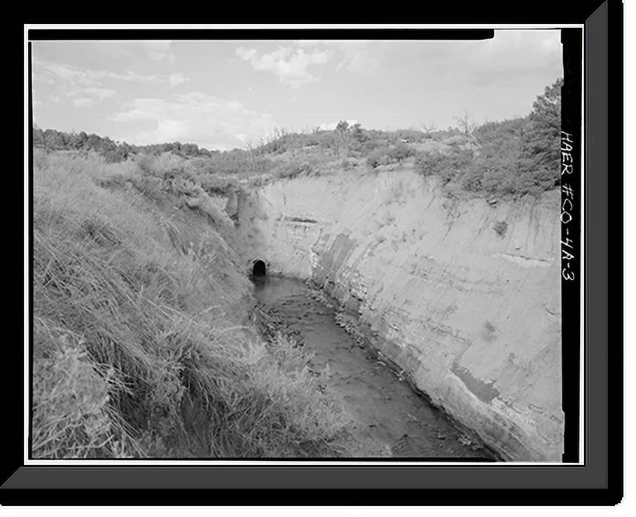 Historic Framed Print, Montezuma Valley Irrigation Company System, Tunnel, Dolores vicinity, Montezuma County, CO - 3, 17-7/8