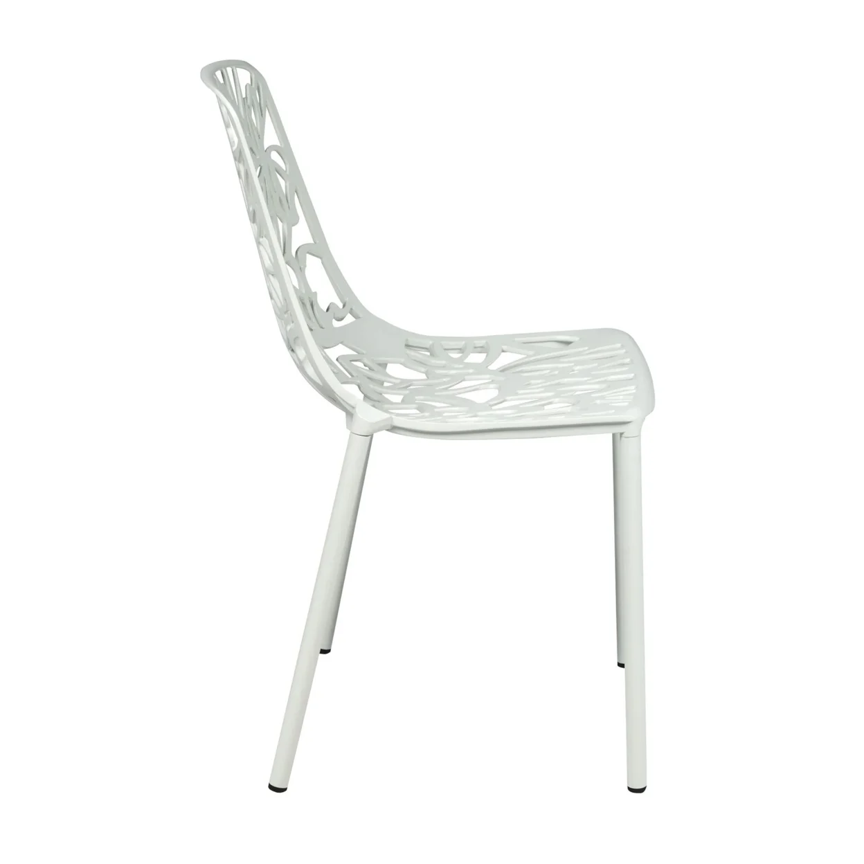 Modern Devon Aluminum Chair, Set of 2 - White