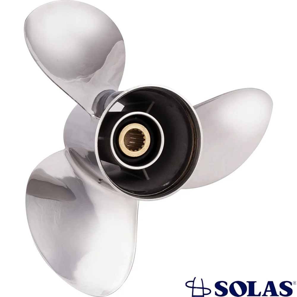 New Stainless Steel Propeller Compatible With Yamaha 4 Stroke 15 Spline 75 50-140 Hp For Years 2003-2021 By 3431-130-19 Pt70115P19 Diameter 13