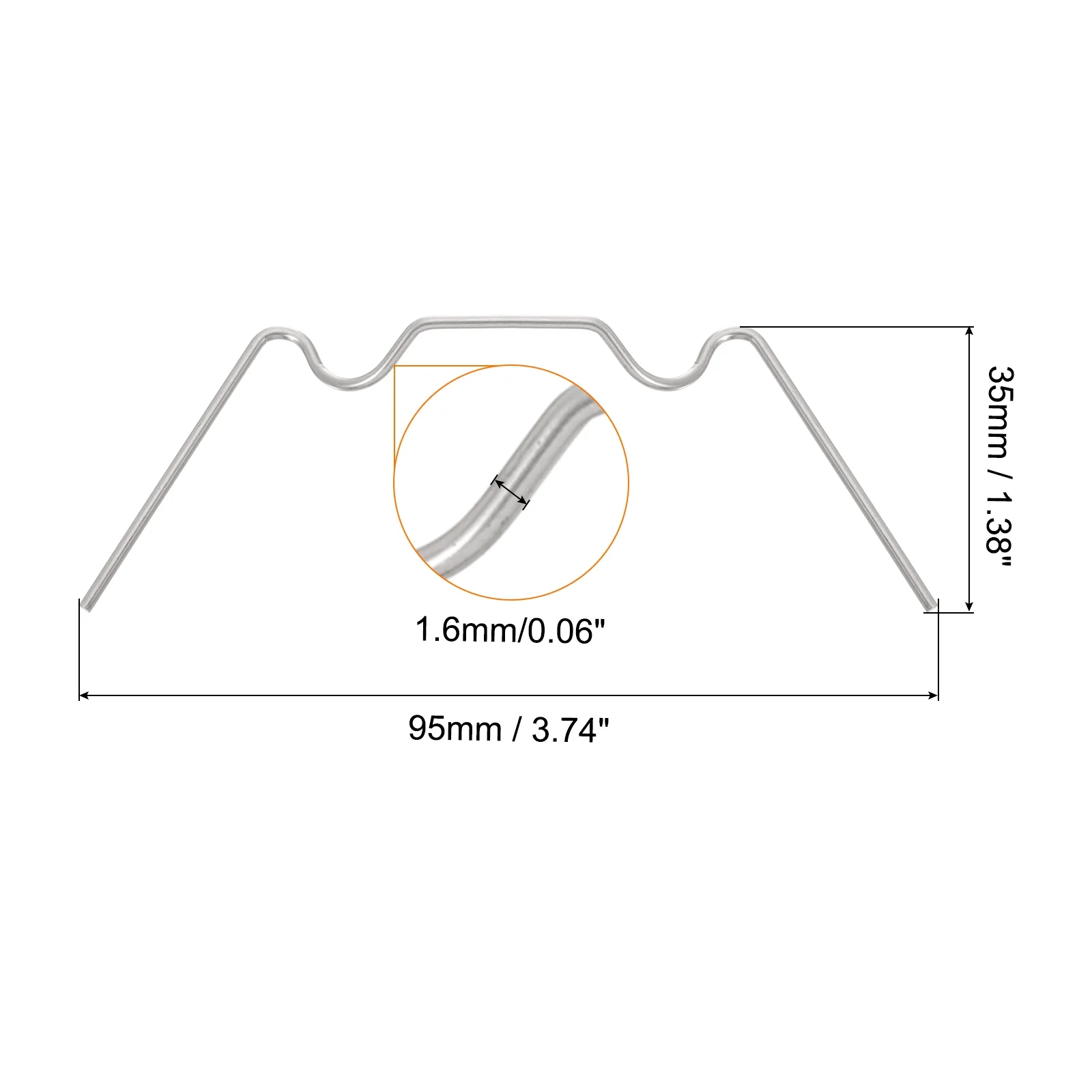 100pack Greenhouse Repair Kit, Includes 50pack 95mm W Type and 50pack Z Type Panel Fixing Clips