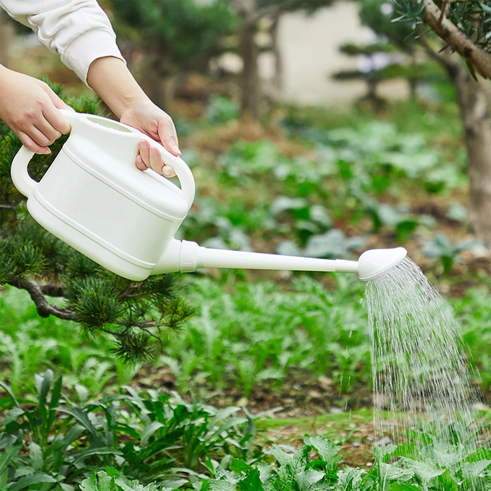 Watering Mat Watering Pot Sprinkler Long Mouth Thickened Sprinkler Vegetable Blow Molding Garden Flower Sprinkler 4L Metal Sprinkler