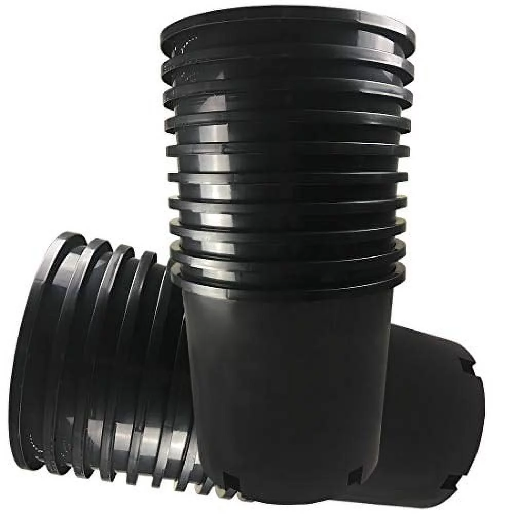 20-Pack 5 Gallon Premium Black Plastic Nursery Plant Container Garden Planter Pots (5 Gallon)