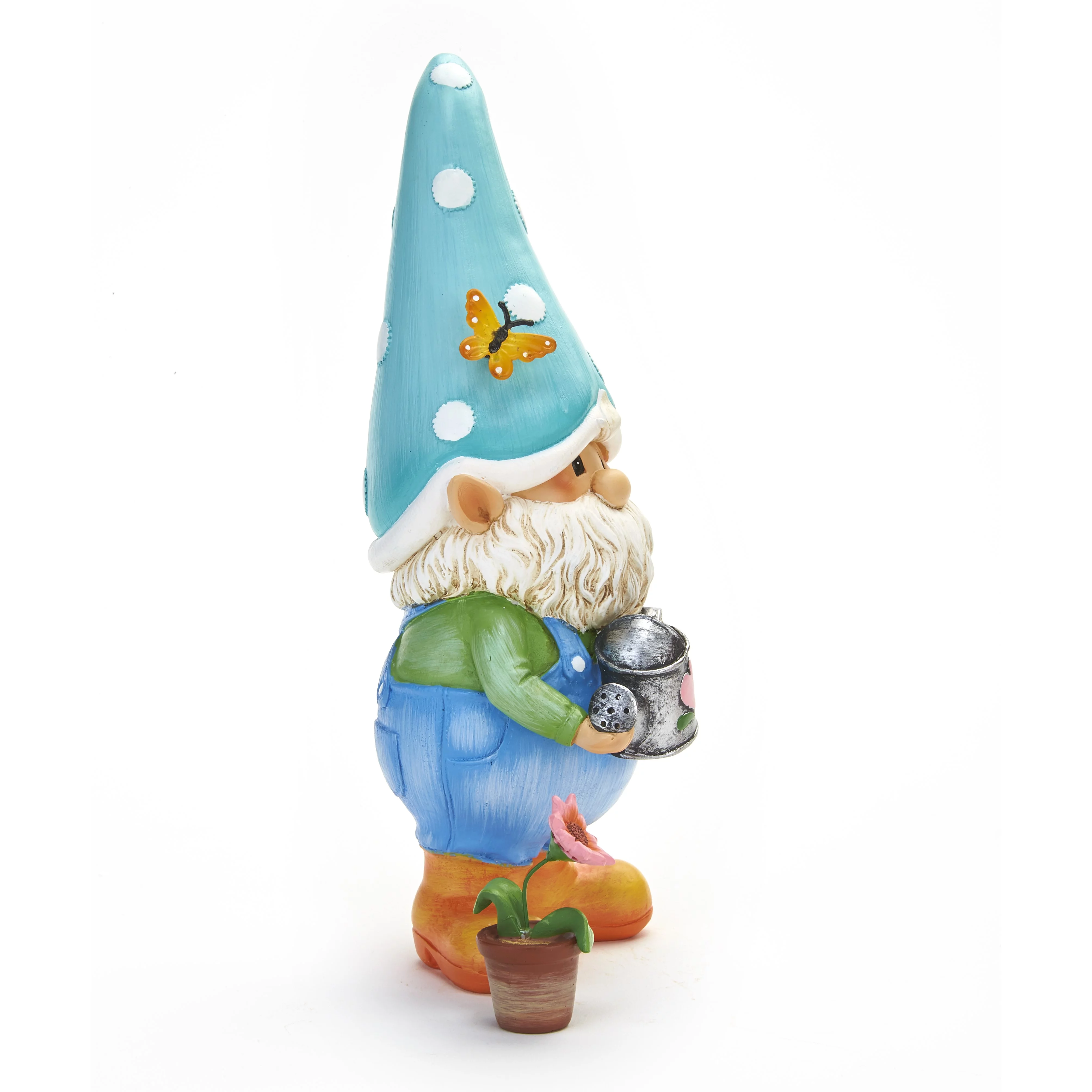 Gnorm the Garden Gnome Decorative Lawn Statue with Flower Pot