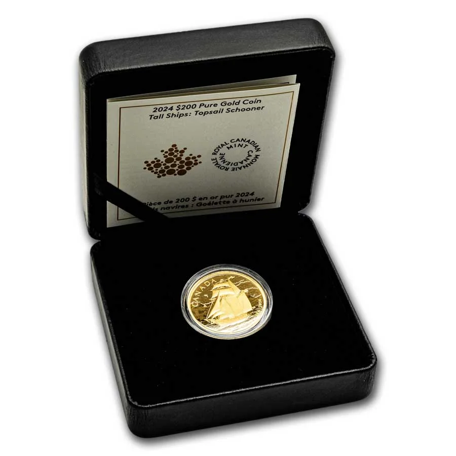 2024 Canada 1/2 oz Gold $200 Tall Ships: Topsail Schooner