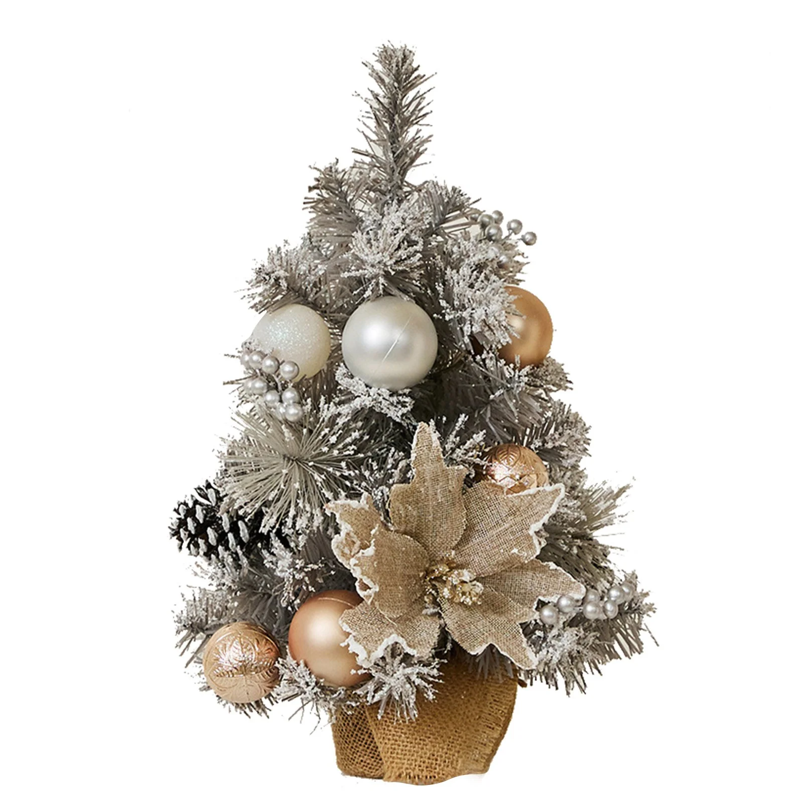 SIfdSeng Mini Christmas Tree Style Silver Grey Tabletop Christmas Tree Father Day Decorations for Party Father's Day Gifts for Son in Law Fathers Day Bulk Gifts Kids