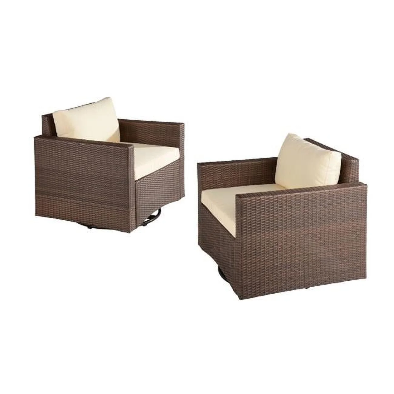 360 deg Glider Chair, Dark Brown - Set of 2