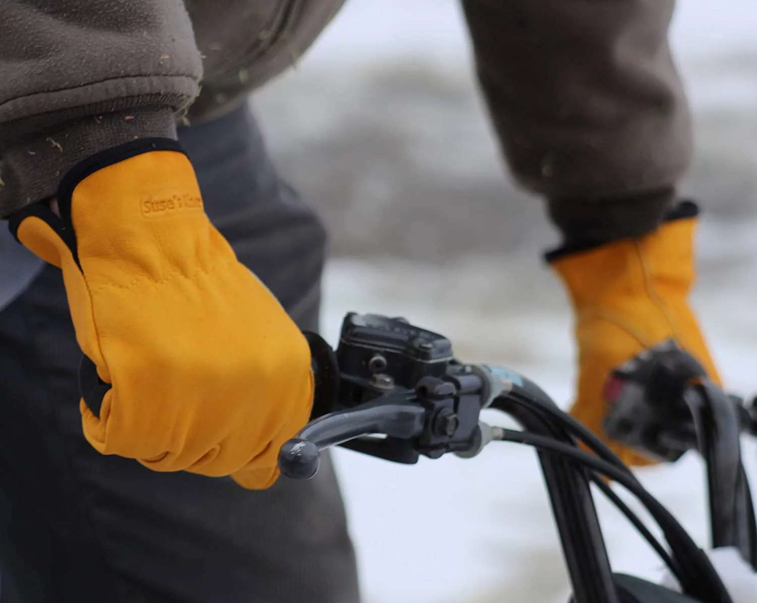 Work Gloves for Men and Women, Top Grain Leather (3 pairs, Med)