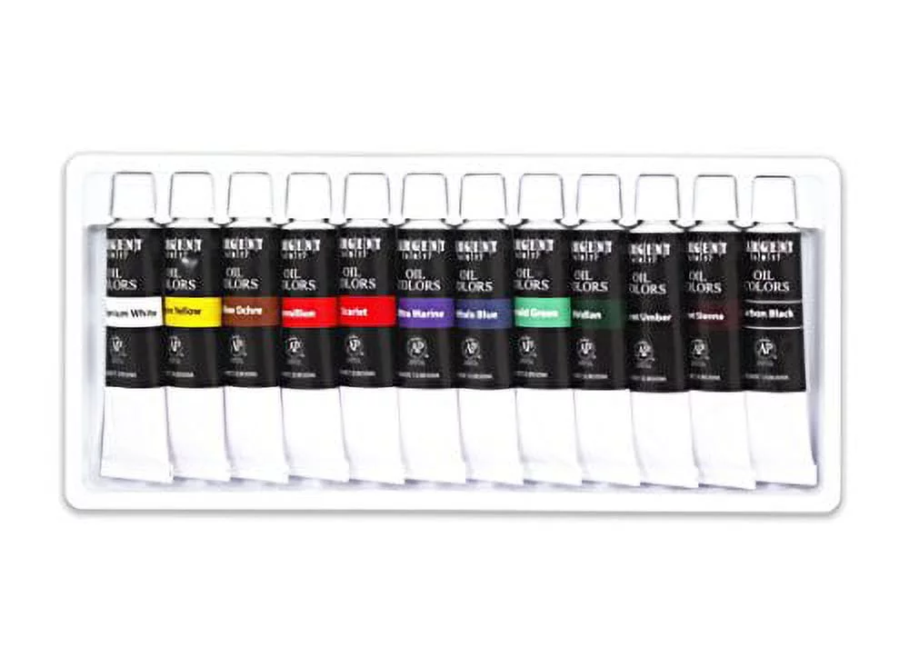 Sargent Art Oil Colors - Set of 12 colors, 12 ml tubes