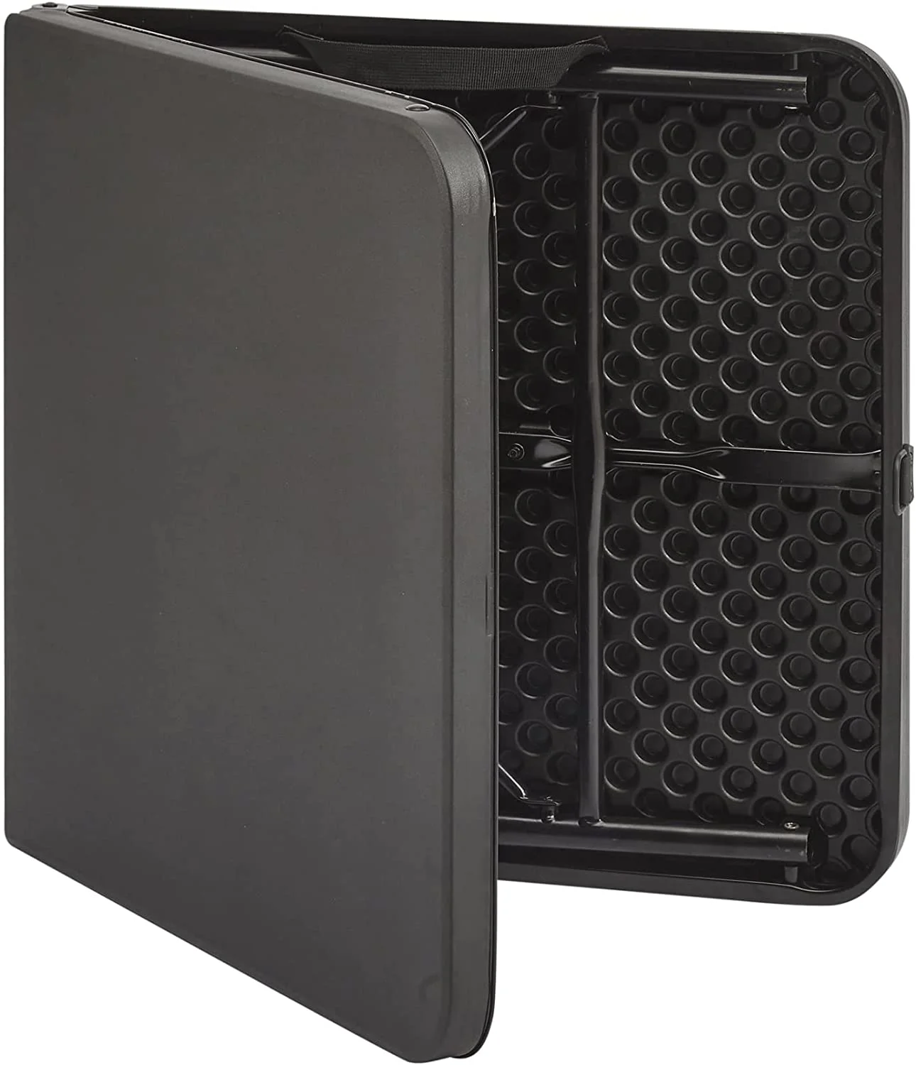 CHGBV Plastic Adjustable Height Fold-in-Half   Rich Black