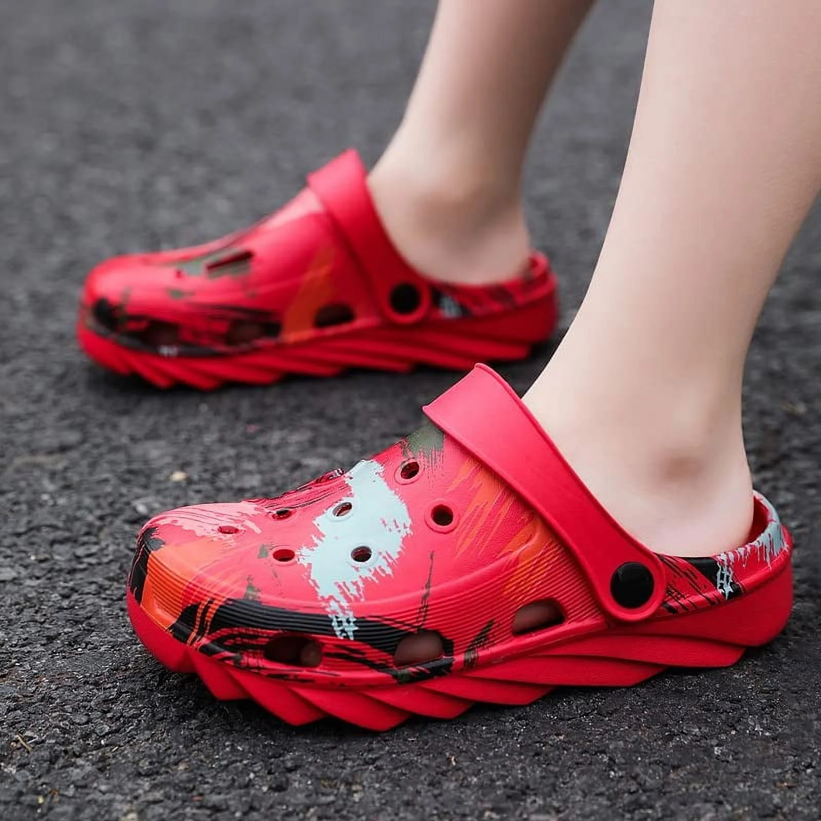 KAQ Kid's Garden Clogs Cute Slides Sandals Toddlers Beach Pool Shower Shoes with Non-Slip Sole