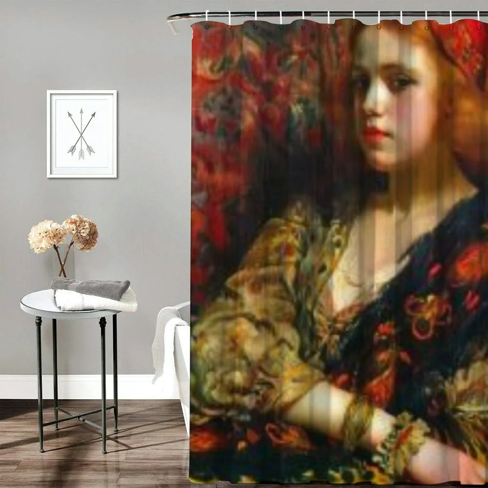 Awpe Odalisque Wall Art Waterproof Shower Curtain Multiple Sizes Durable and Washable White