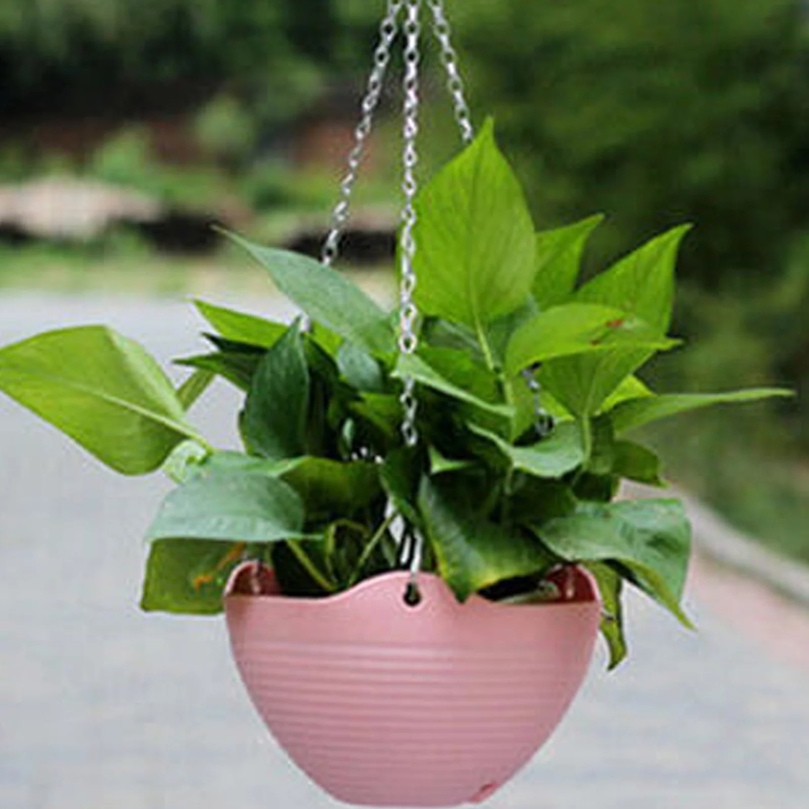 Hanging Basket Hanging Hanging Flower Pot Resin Green Potted Hanging Pot Hanging Chain Water Proof Net Utility Tool