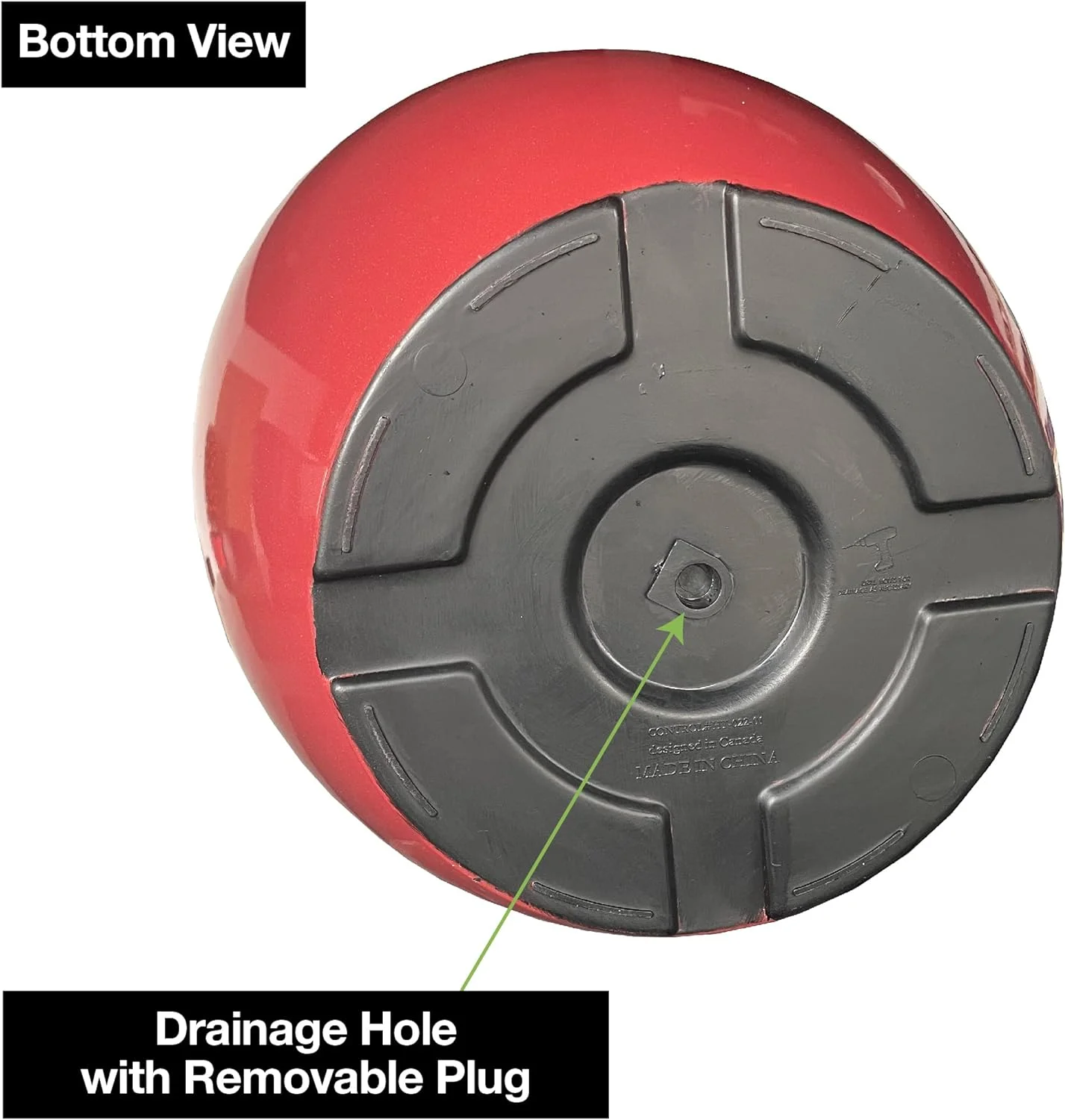 Hornsby Resin Outdoor Planter With Drainage Hole And Plug, Red