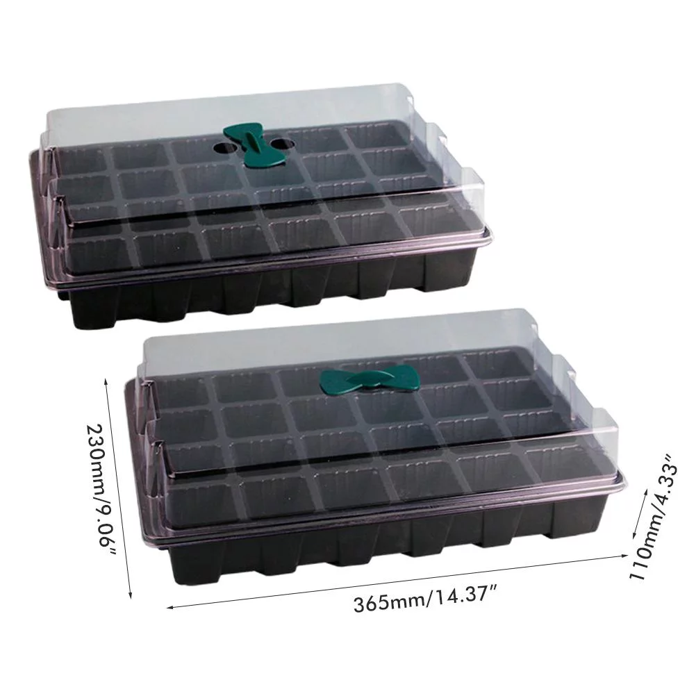Verdant Touch Growing Tray Greenhouse Seedling Tray 24 Cells Seedling Box with Lid Plant Growing Trays for Starter Germination Growth Seed