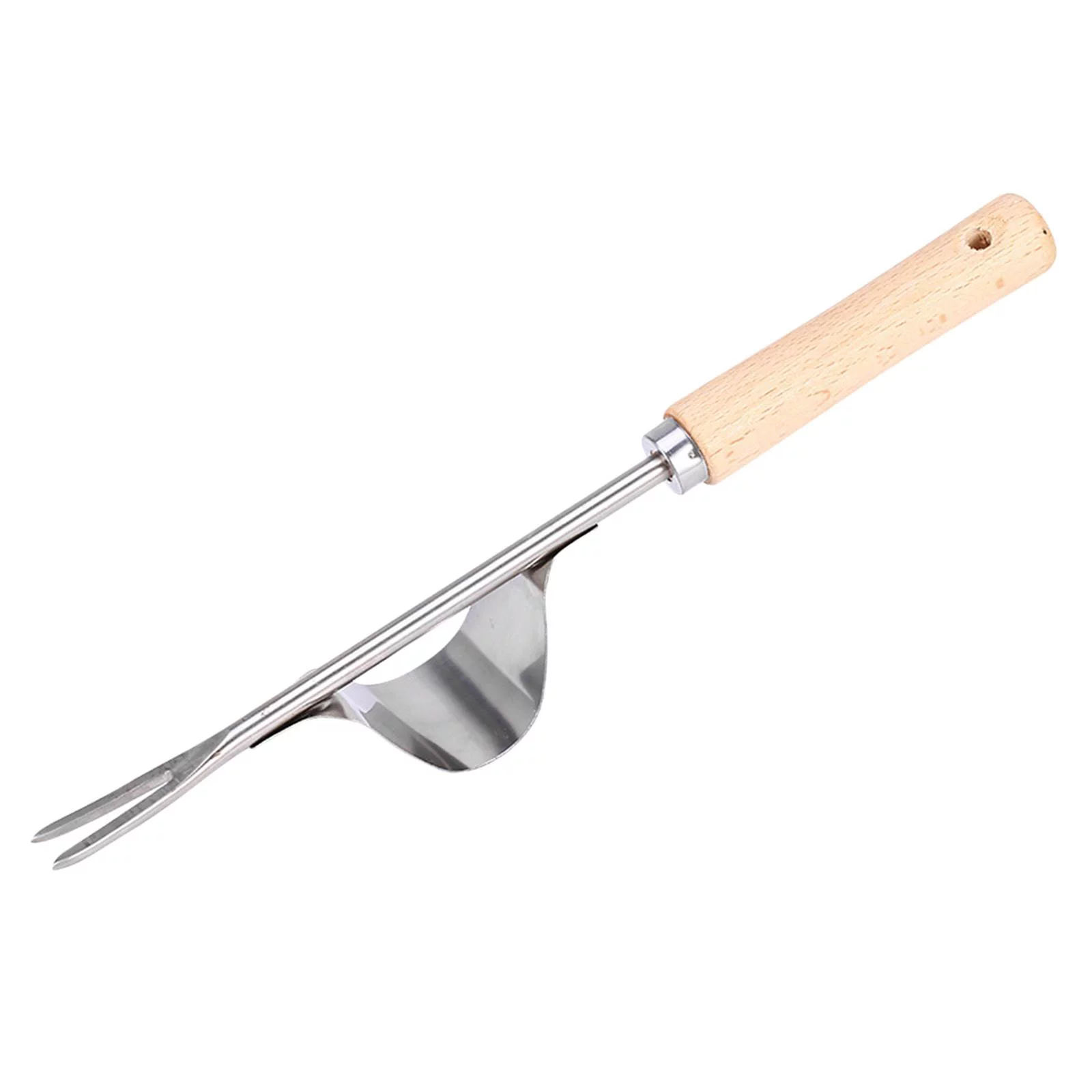 kesoto 2xMini Garden Removal Stainless Steel Wooden Handle Easy Removal , Multicolor, 4 Pcs