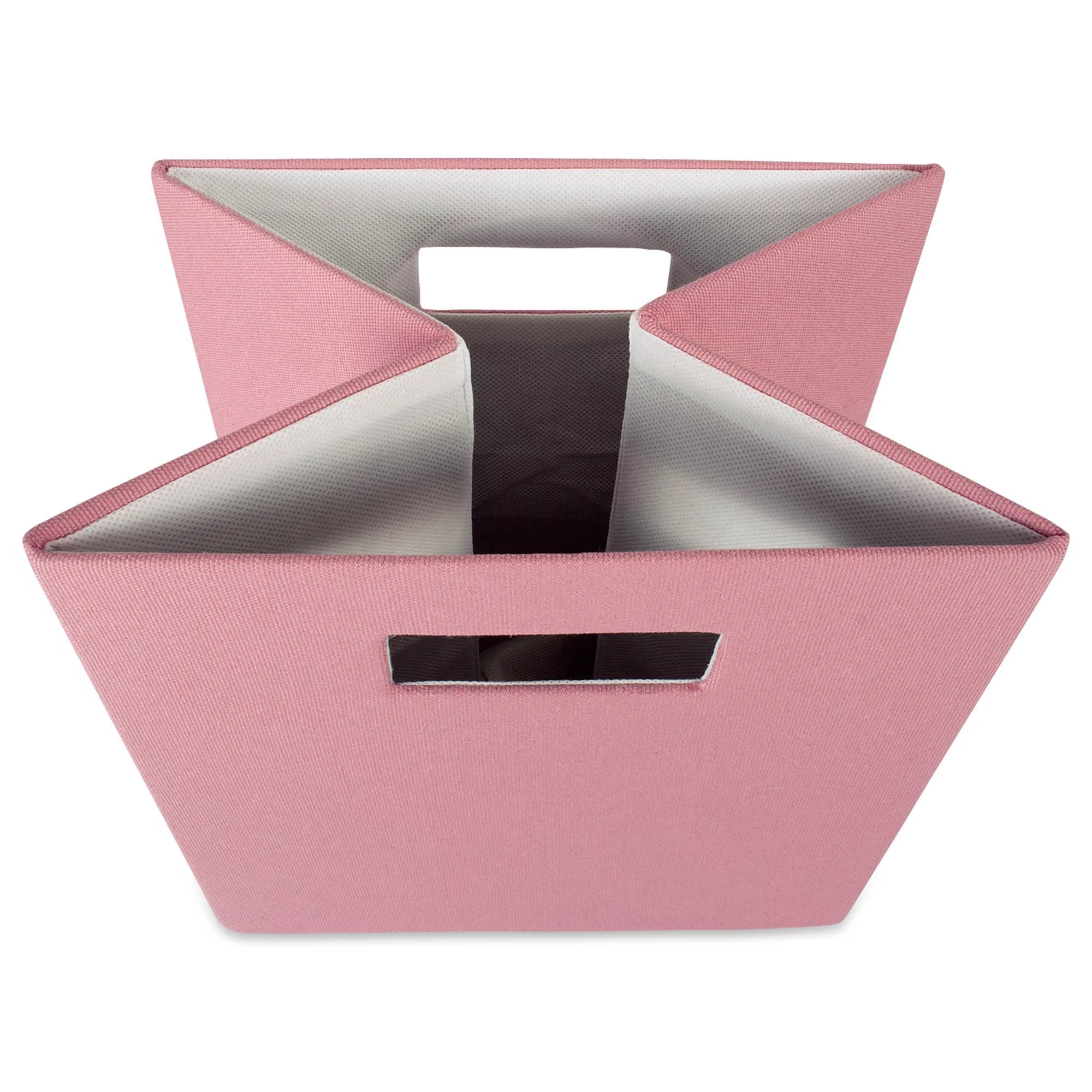 Contemporary Home Living Rose PInk Cube Storage Bin 13