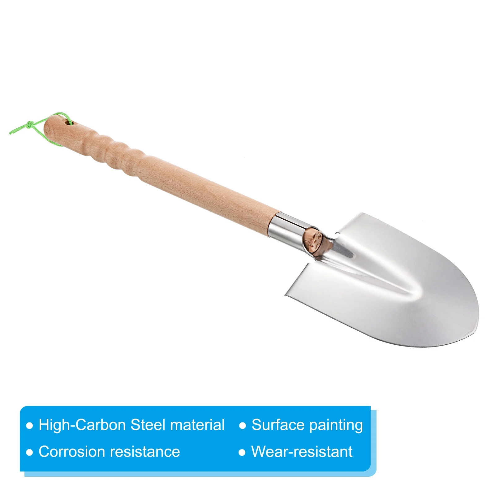 Uxcell 20 Inch Digging Shovel Pointed Garden Hand Shovel Steel Gardening Tool with Wood Handle 2 Pack