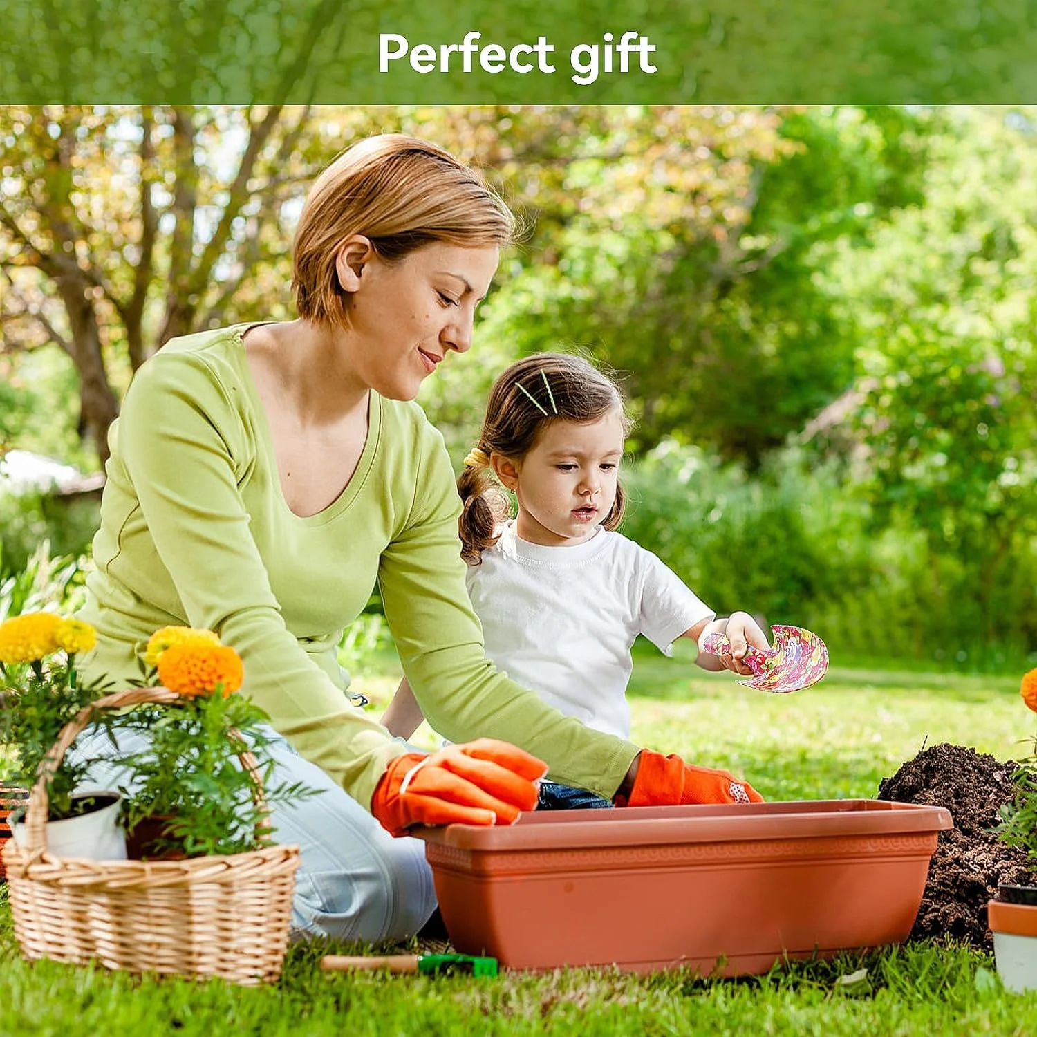 z Garden Tools Set， 6 Pieces Heavy Duty  Large Size Gardening Hand Tools  Sturdy & Durable  Classic Utility Tools for Planting and Maintaining Gardens  Vegetable and Medicinal Gardens