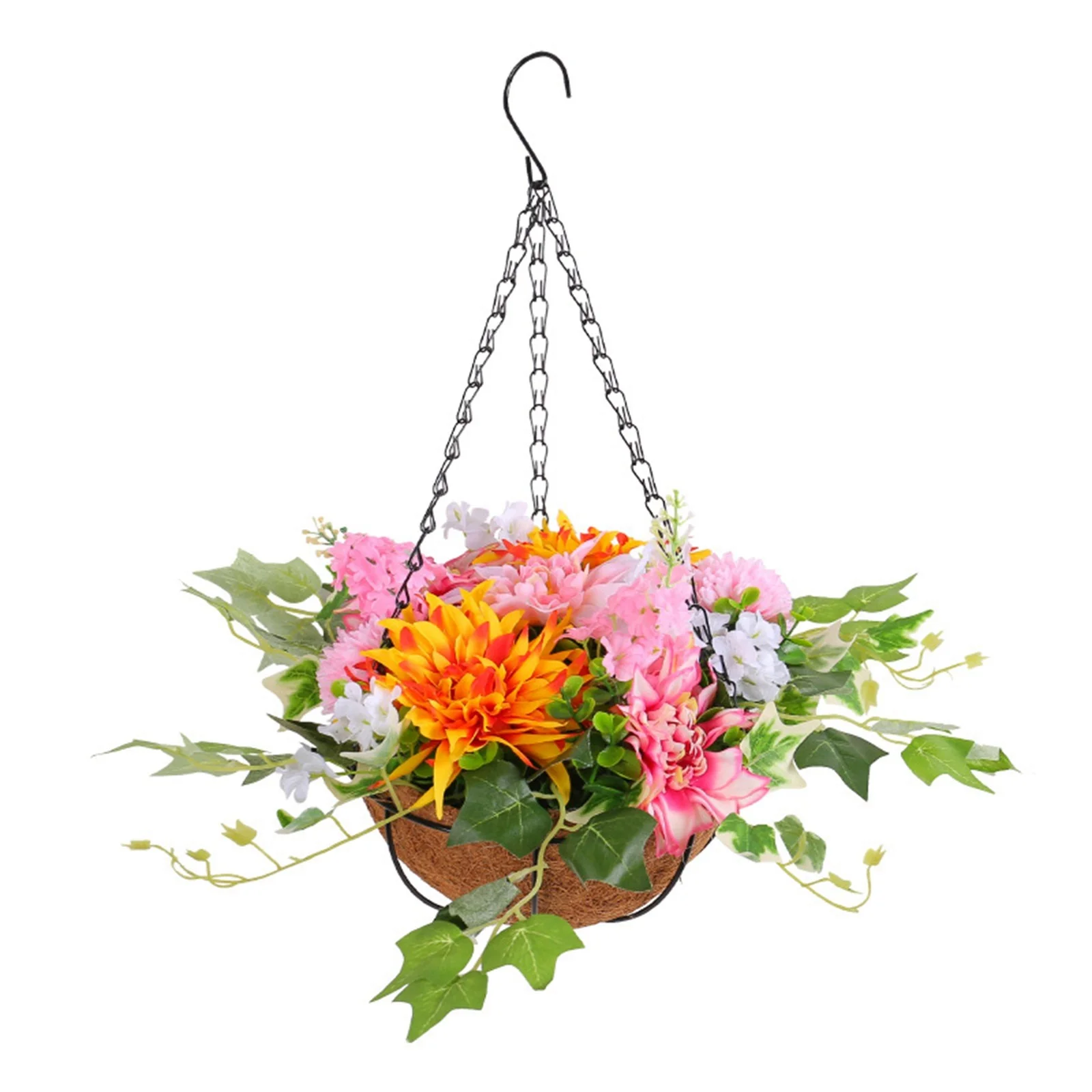 Spring Chrysanthemum Hanging Basket Flower Portable Hook Potted Outdoor Courtyard Decoration Door Hanging Vintage Christmas Decorations Window