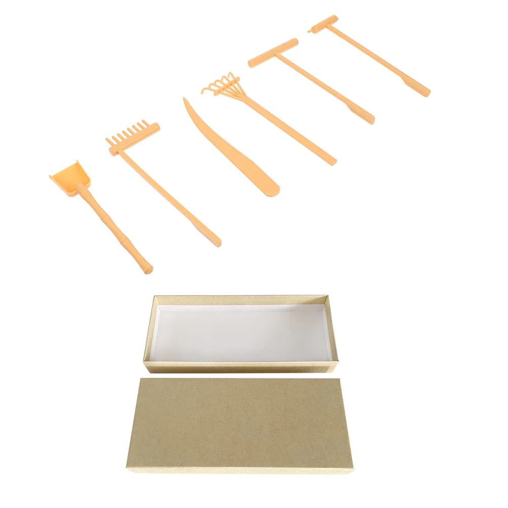 Zen Sand Rake Set Japanese Decor Decorate Garden Accessories Supplies Tool Tools Child