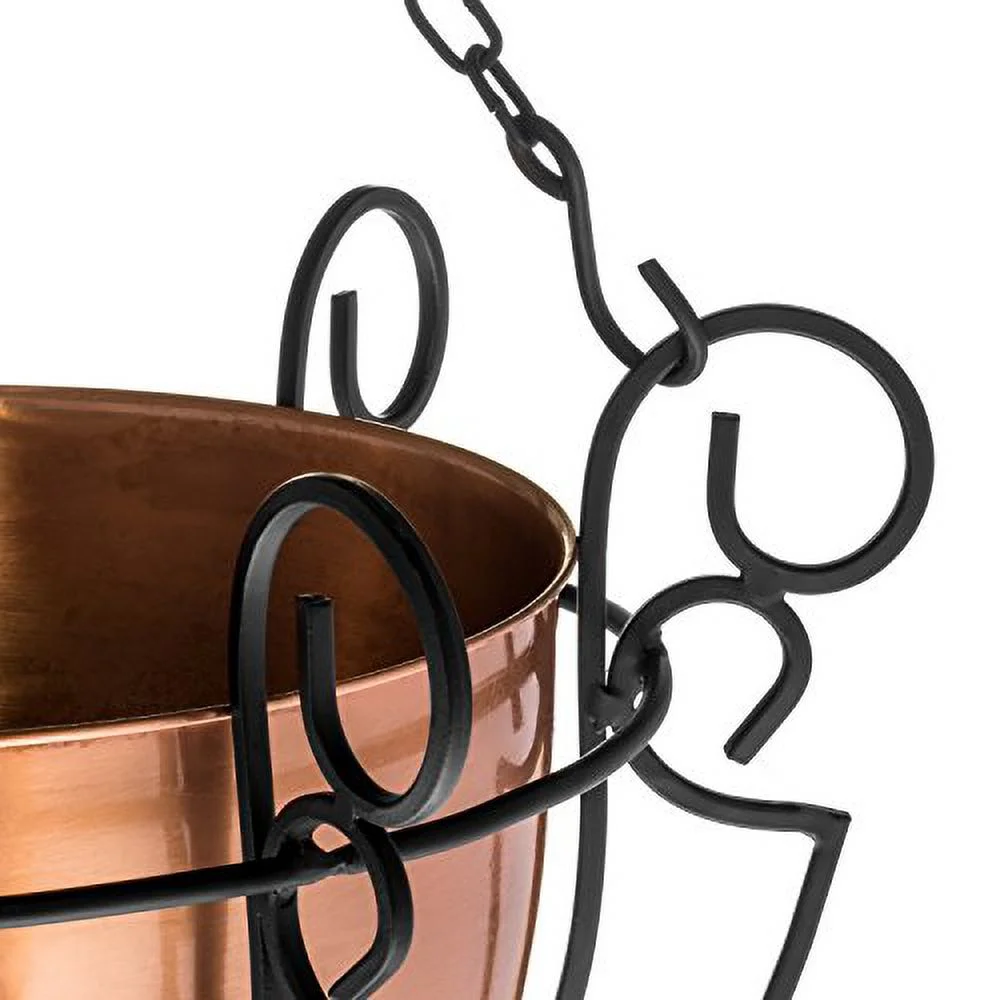 H Potter Hanging Copper Patio Garden Flower Planter Basket GAR254