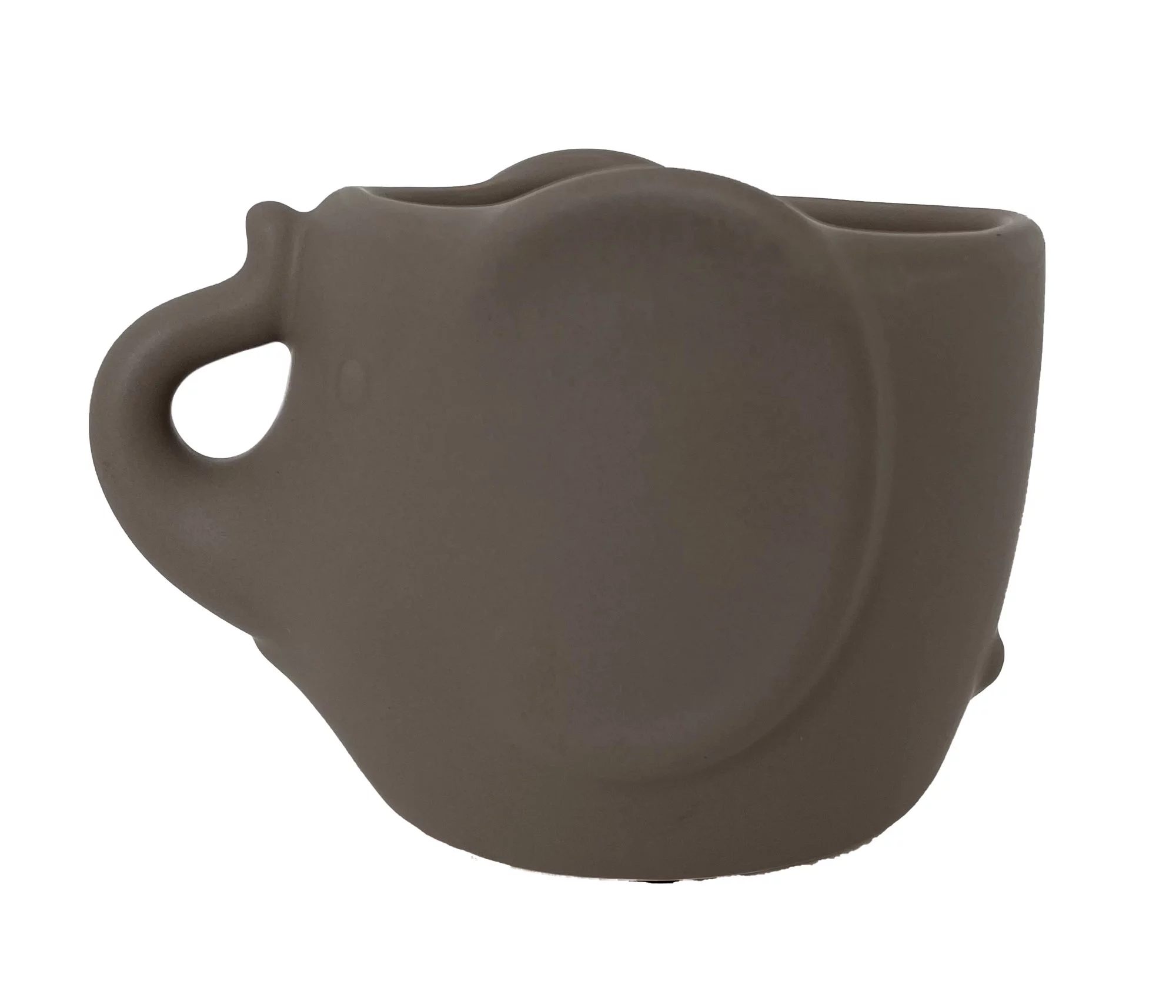 Grey Elephant Ceramic Animal Pot - 6