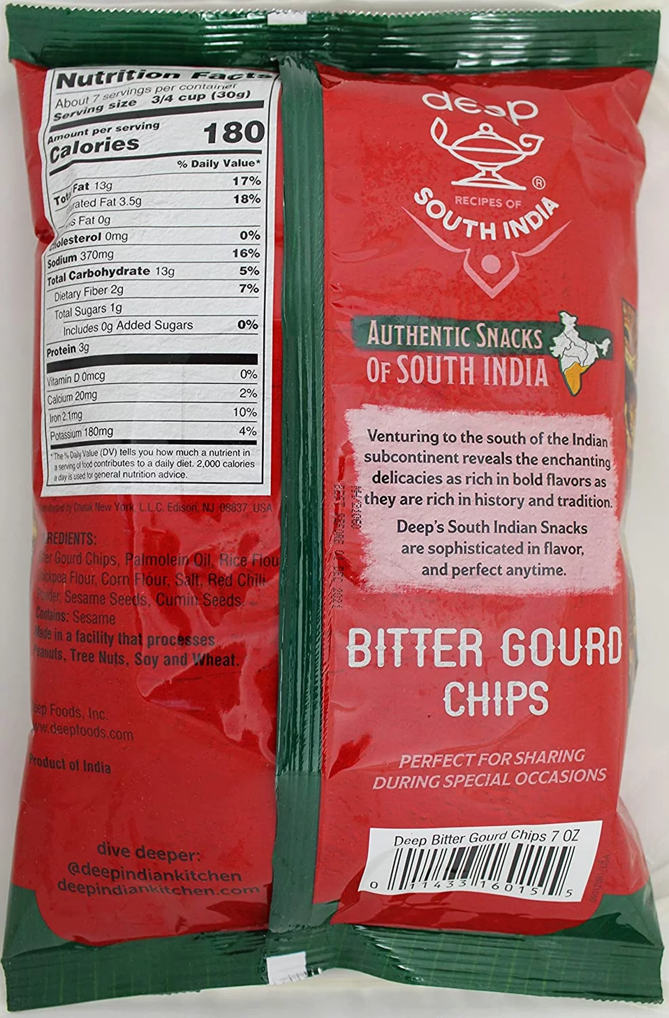 UDUPI Bitter Gourd Chips - 7oz (200 Gms)