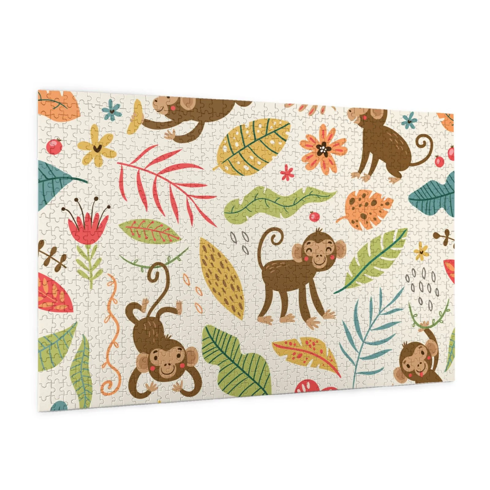 Bingfone 1000 Pieces Jigsaw Puzzles Monkeys In The Junglefor Adults And Teens And Kids Family Happy Gift Idea