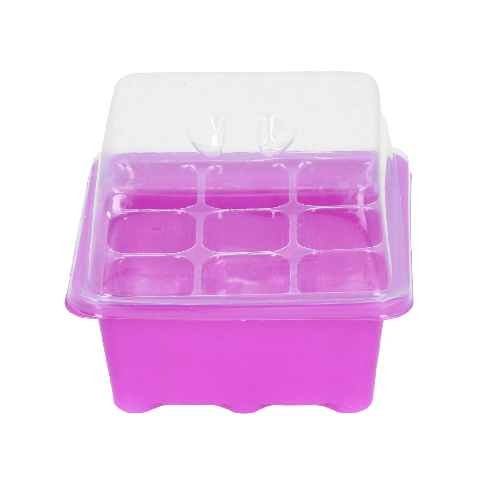 2Pcs Plant Nursey Box Practical Purple 9‑Grid Plant Nursey Box Garden Pot Tray Germ Development Container for Garden