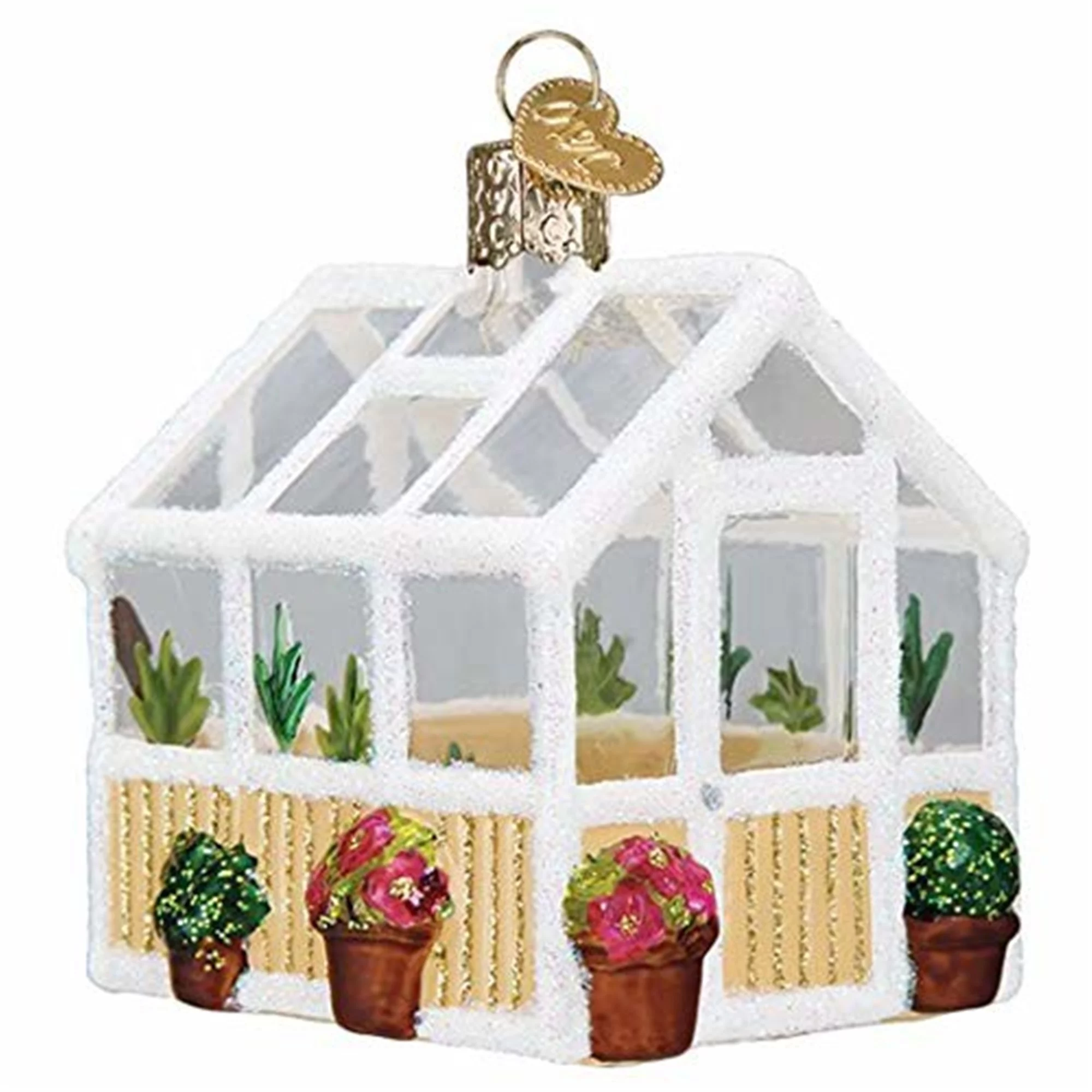 Greenhouse Hothouse for Growing Flowers Christmas Holiday Ornament