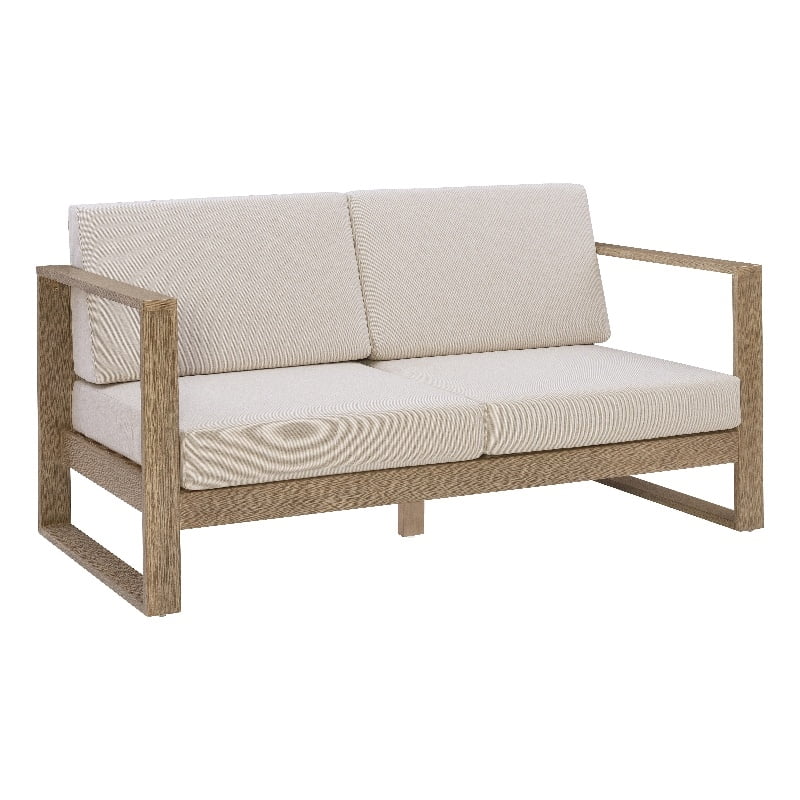 Afuera Living Wood Outdoor 2 Seater Sofa with Cushions in Natural Finish