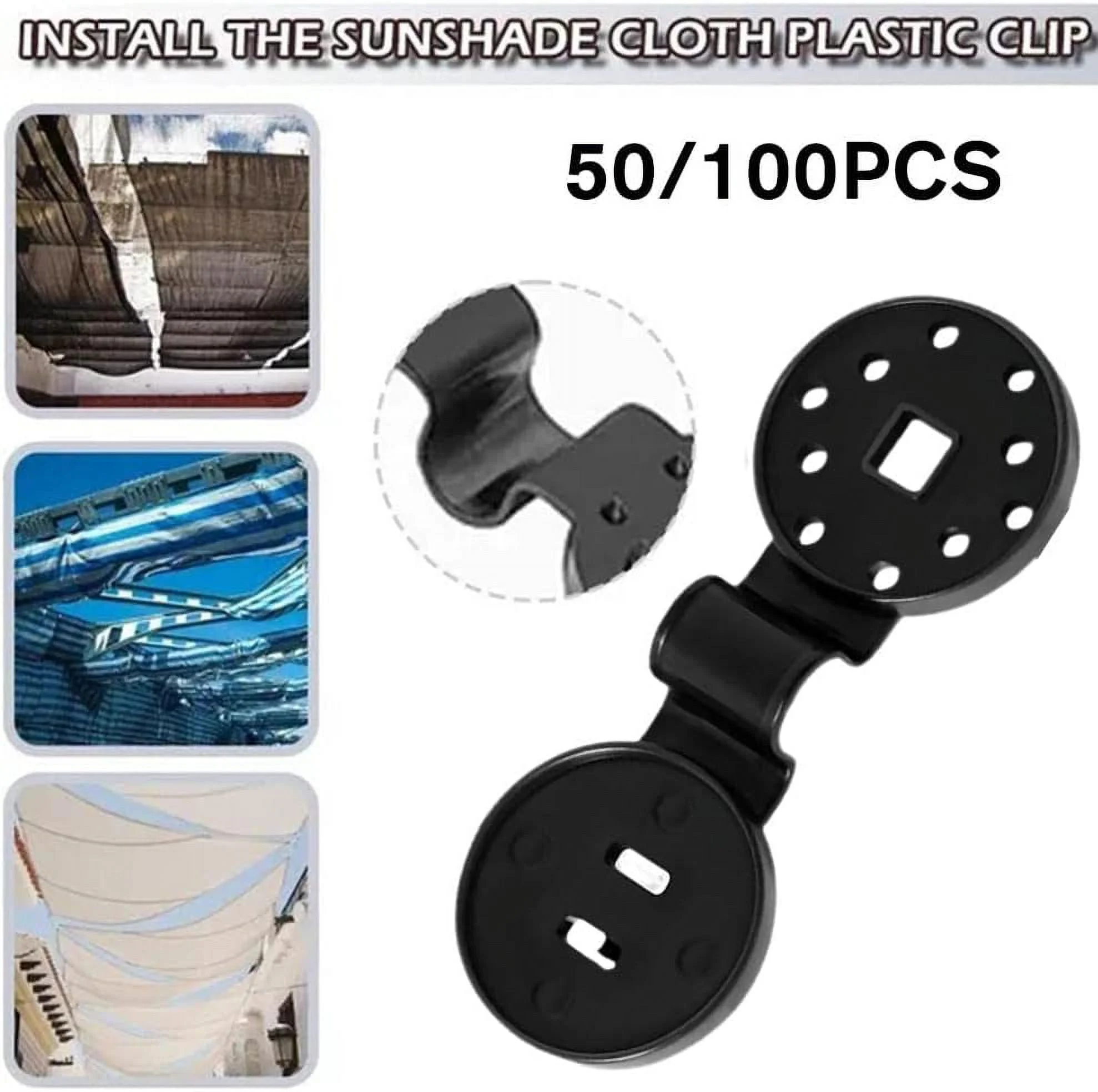 50/100pcs Heavy Duty Shade Cloth Green Greenhouse Grip Clip Extend Clear Sunshade Instant Clips Grommet Fix Replacement Grip Tools patio fixed tarp heavy duty clip