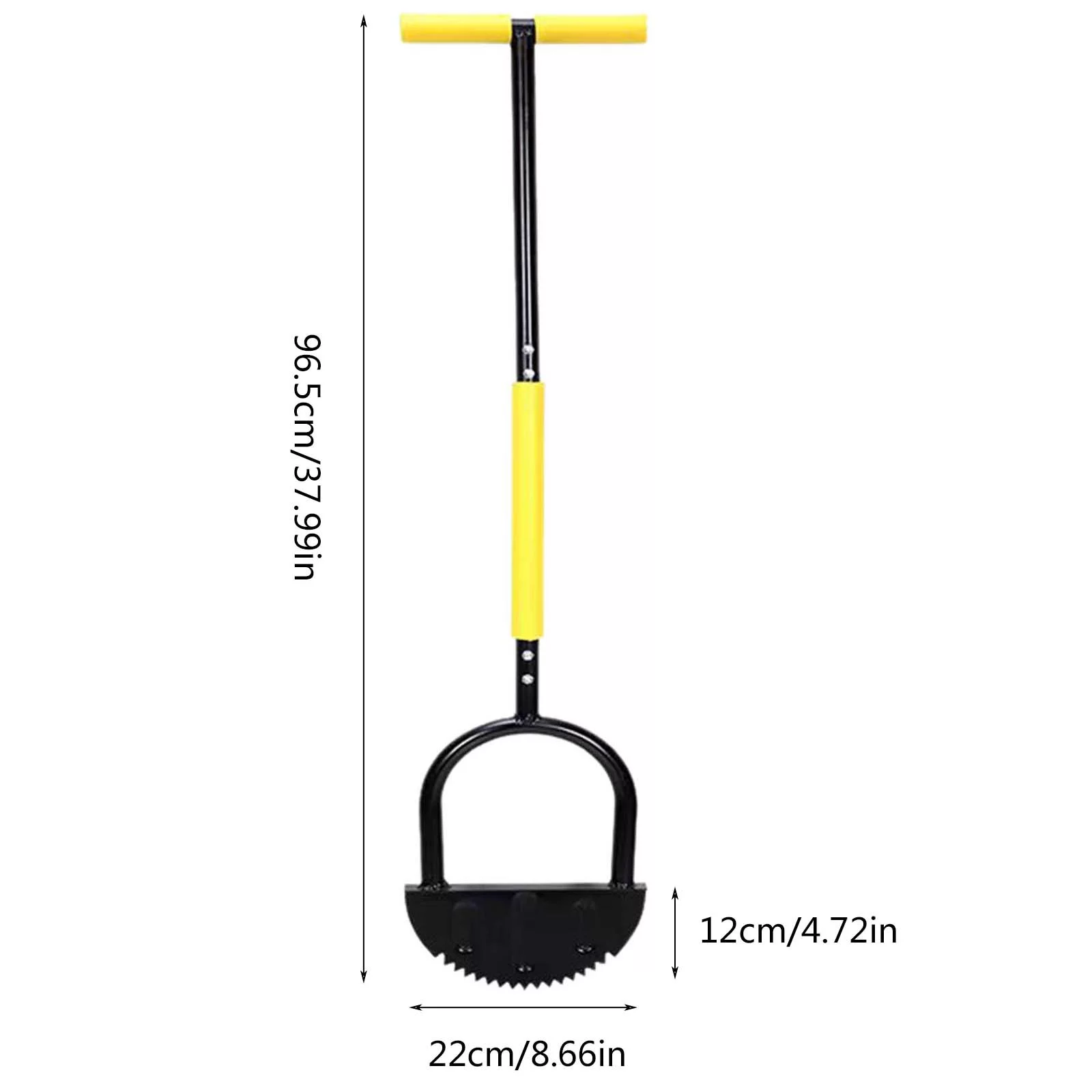 Half Moon Edging Machine With Handle Sawtooth Hand Edging Tool Step Edging Manual Cutting Edge Shovel