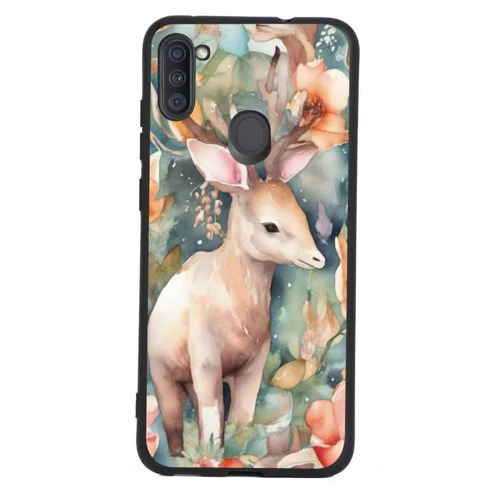 Whimsical-watercolor-animals-2 phone case for Samsung Galaxy A11 for Women Men Gifts,Soft silicone Style Shockproof - Whimsical-watercolor-animals-2 Case for Samsung Galaxy A11