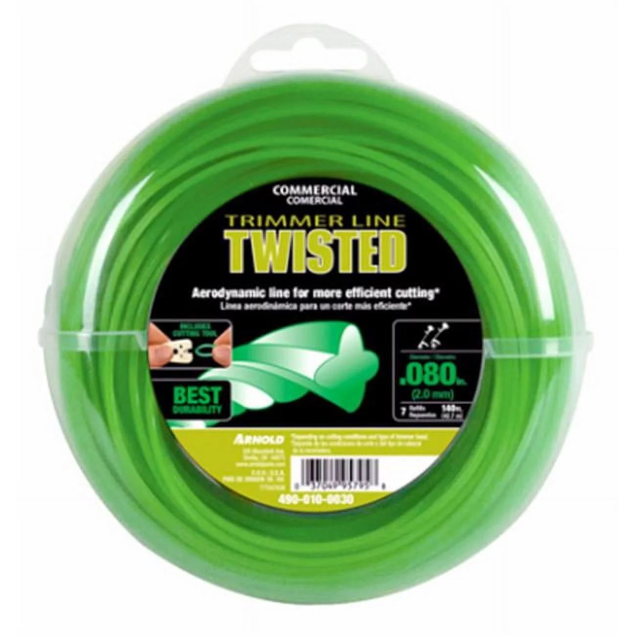 Arnold  140 ft. x 0.08 in. Twisted Trimmer Line - Green