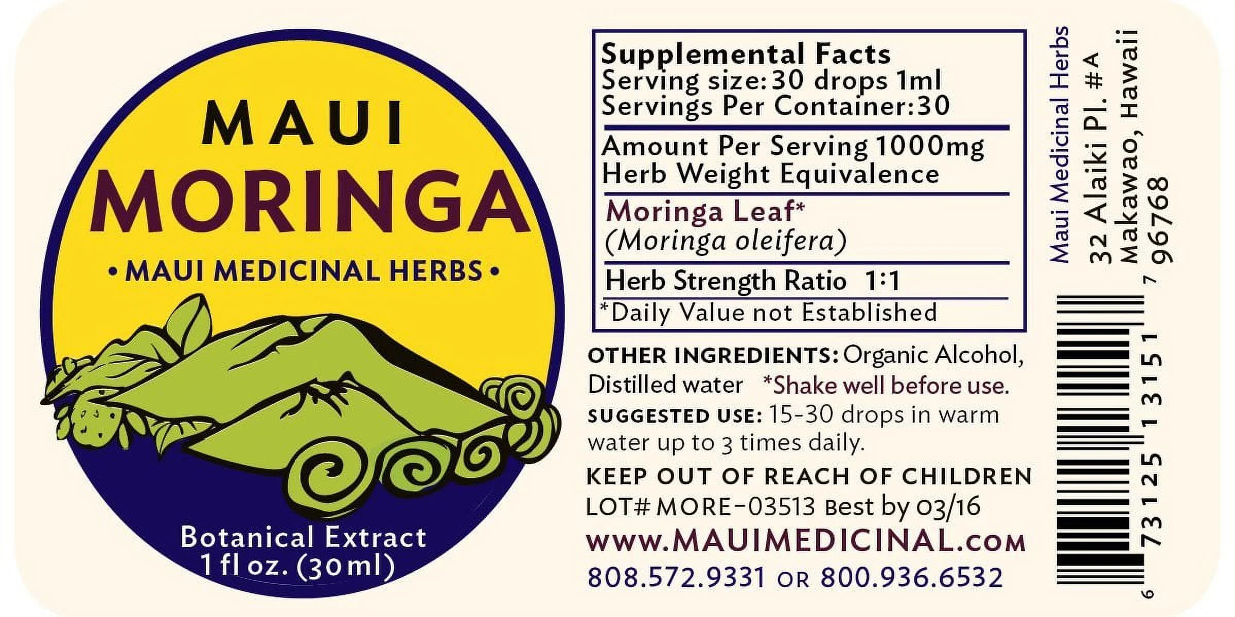 Maui Medicinal Moringa Extract