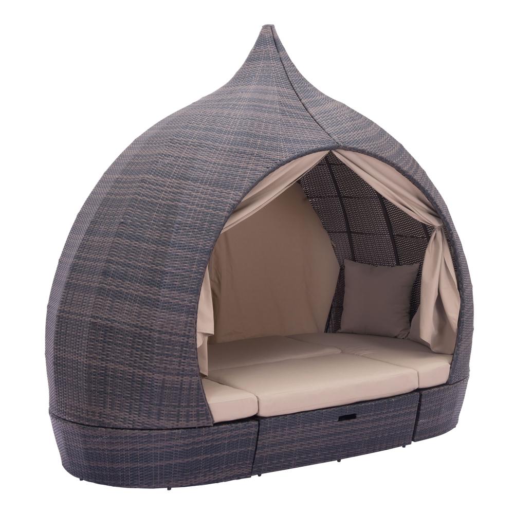 Day Bed Lounge Chair, Brown & Beige, Belen Kox