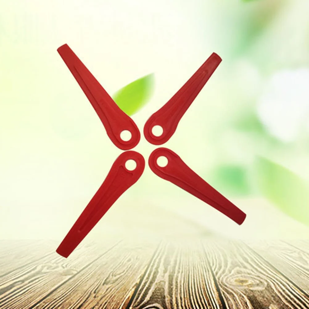 10pcs Nylon Mowing Petrol Electric Power Garden Tools Lawnmowers Grass Strimmers Trimmers Durable Lawn Mower Parts (Red)