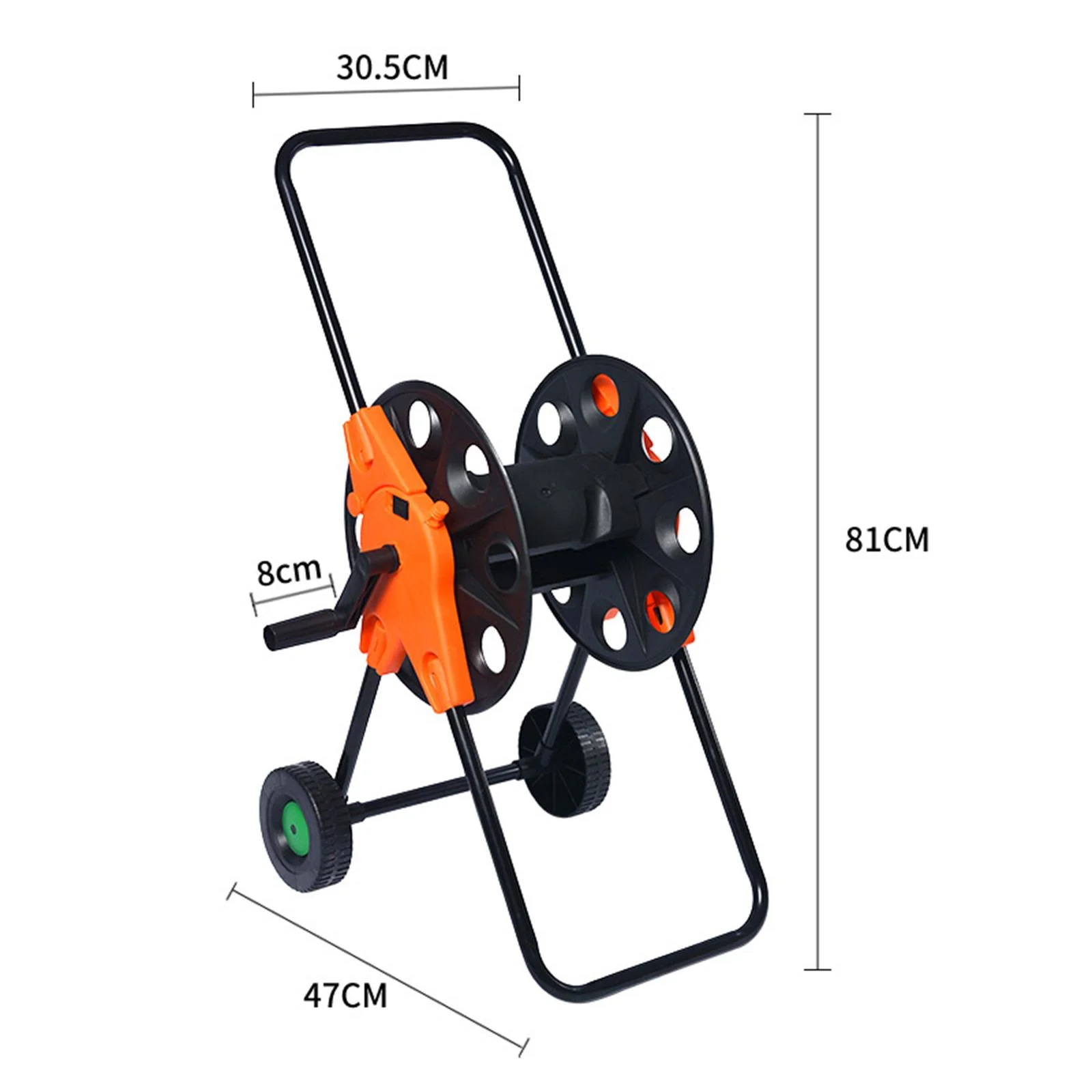 Gazechimp Hose Reel Cart Gardening Tool Pipe Organizer for Patio Outdoor Cleaning Farm