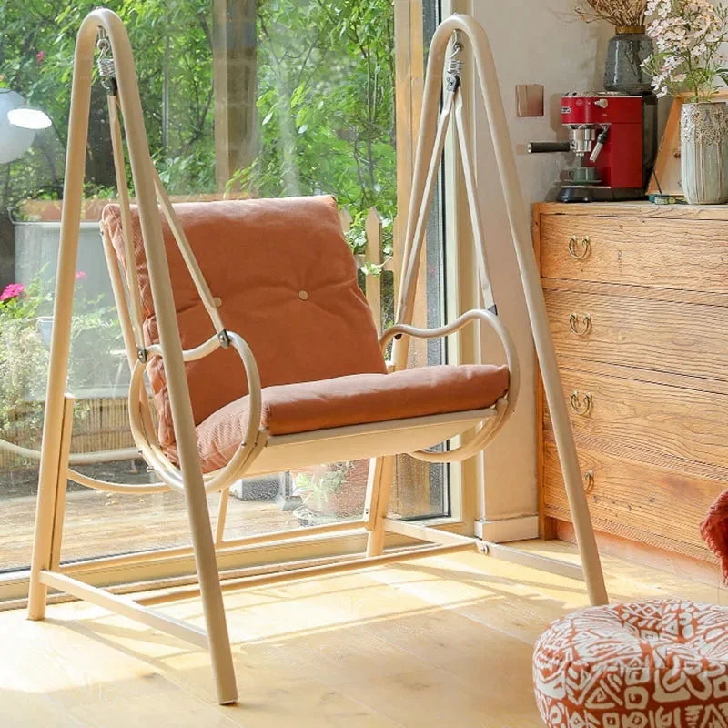 Single Outdoor Fabric Recliner Elastic Luxury Bracket Rocking Reading Accent Chair Living Room Relax Chaise Design Furniture